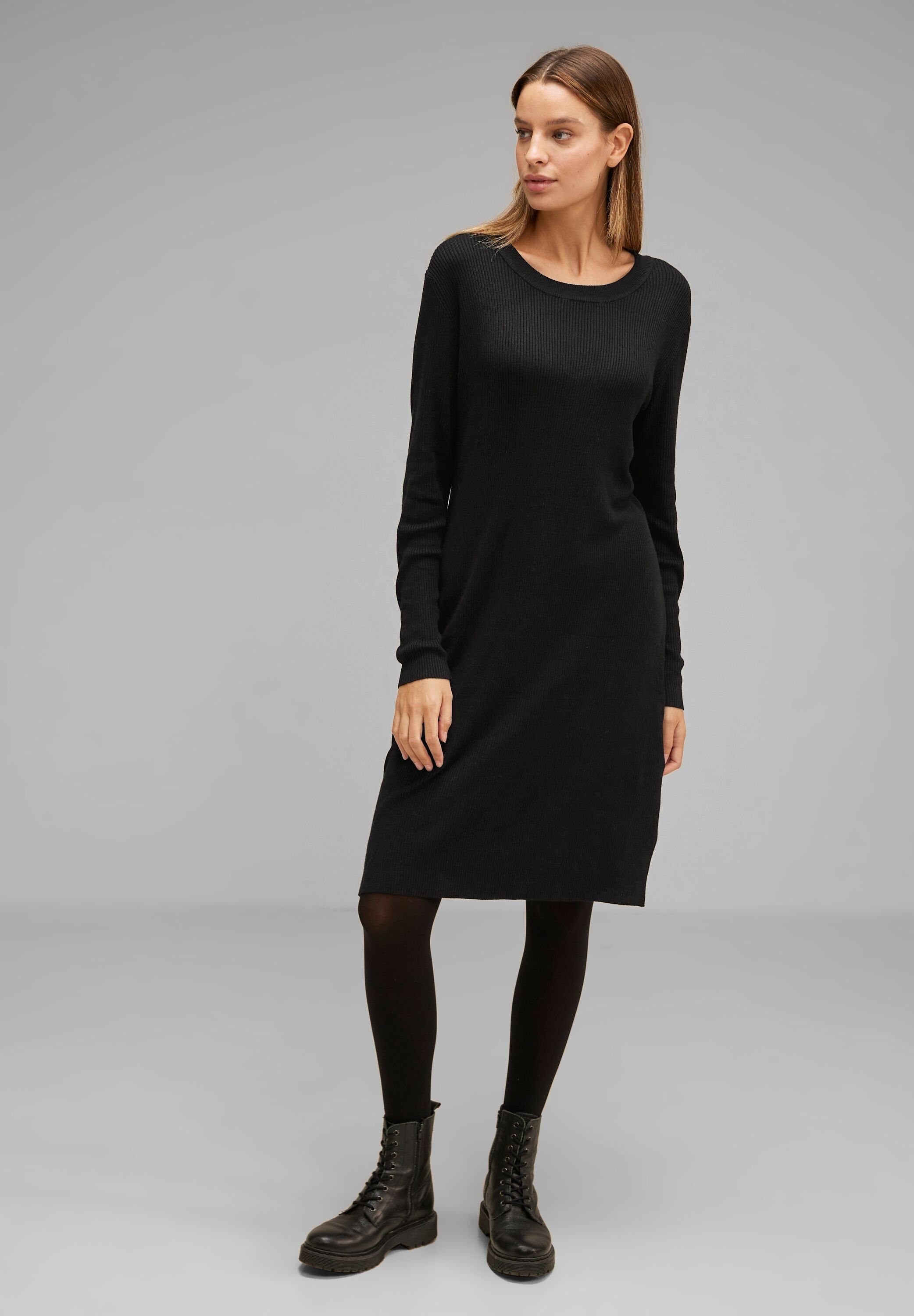 STREET ONE Midikleid mit Rundhalsausschnitt