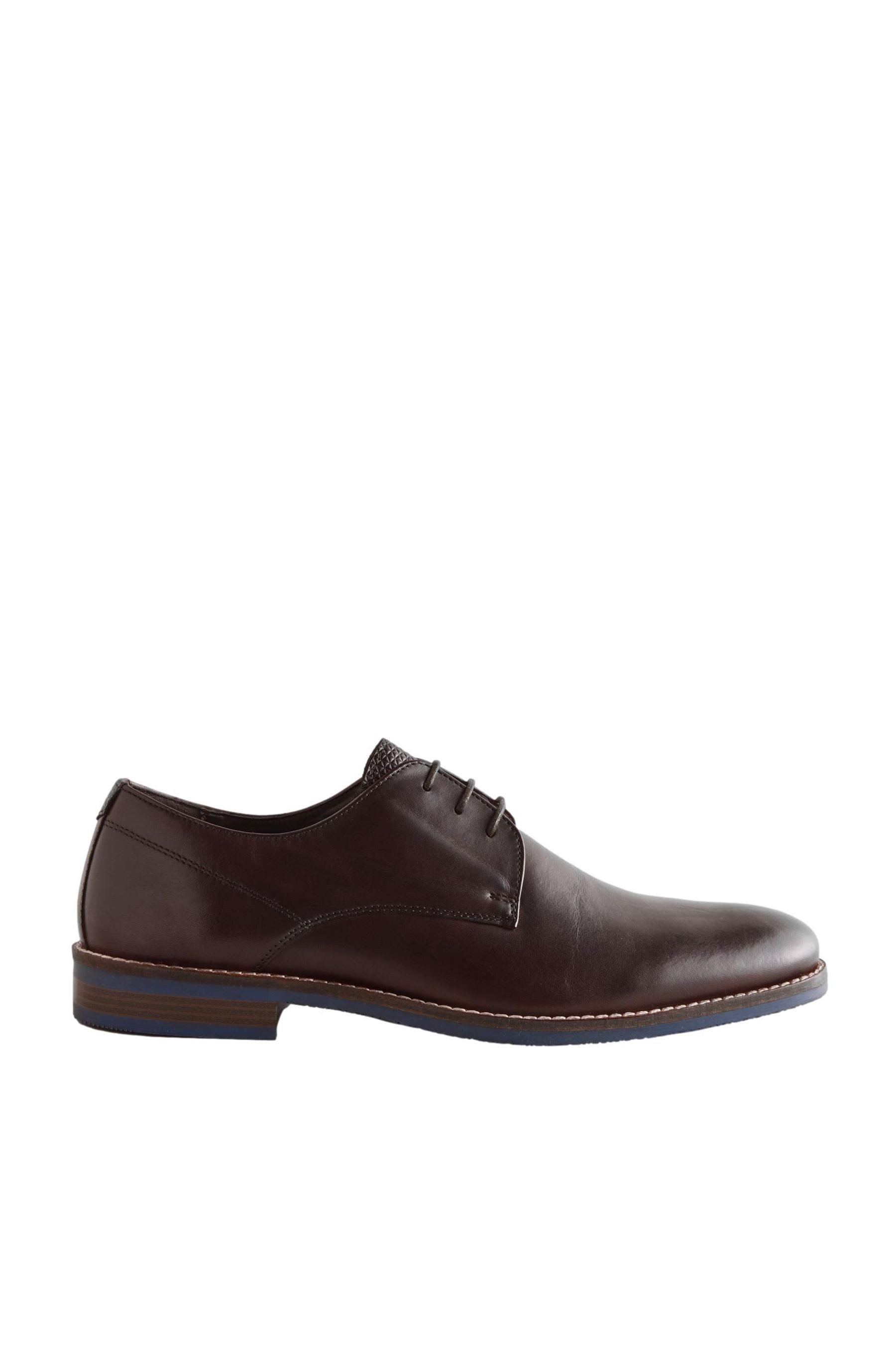 Next Derby-Schuhe aus Leder mit Kontrastsohle Schnürschuh (1-tlg) günstig online kaufen