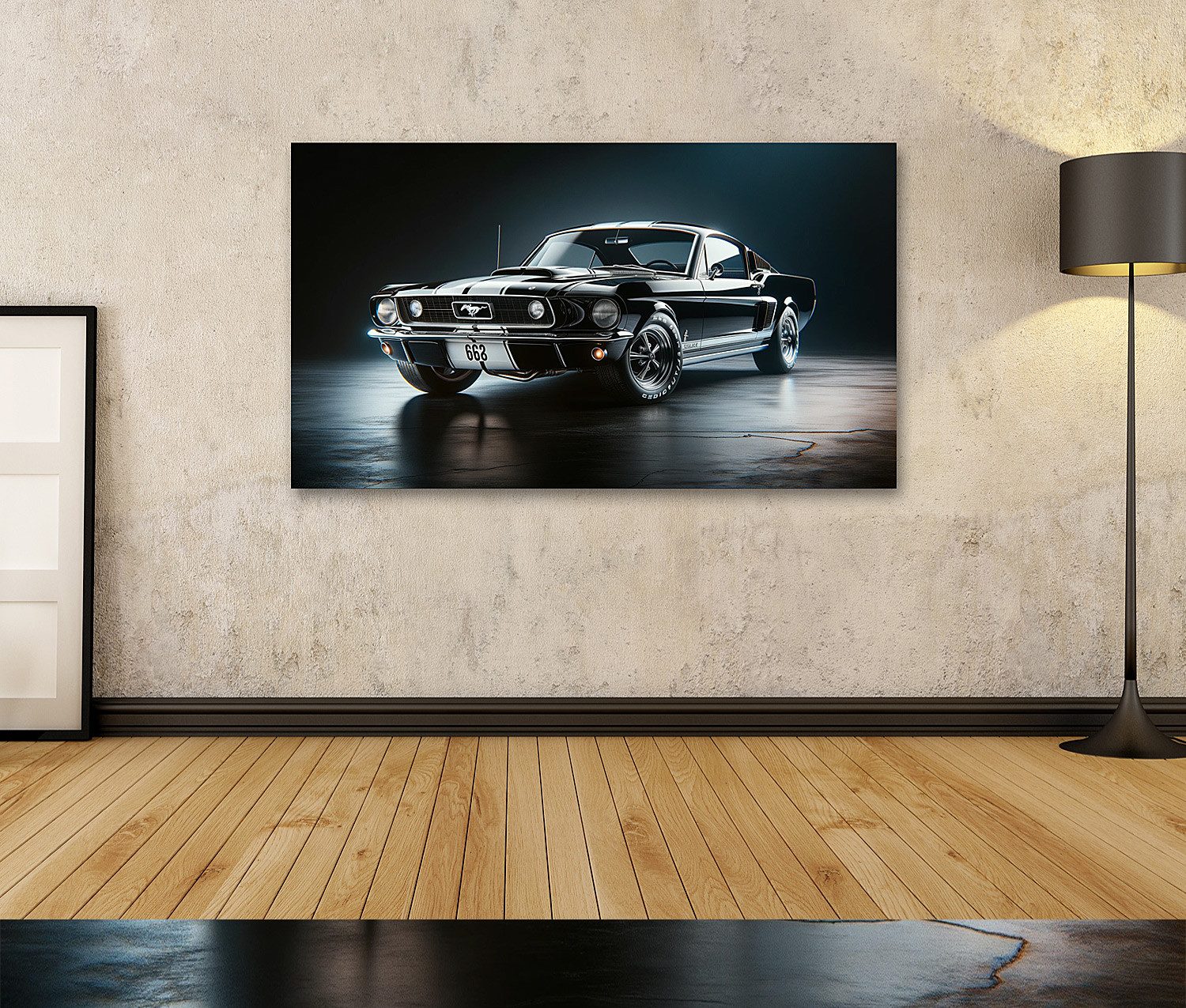 islandburner Leinwandbild Klassisches Muscle-Car schlankes Design Ford Must günstig online kaufen