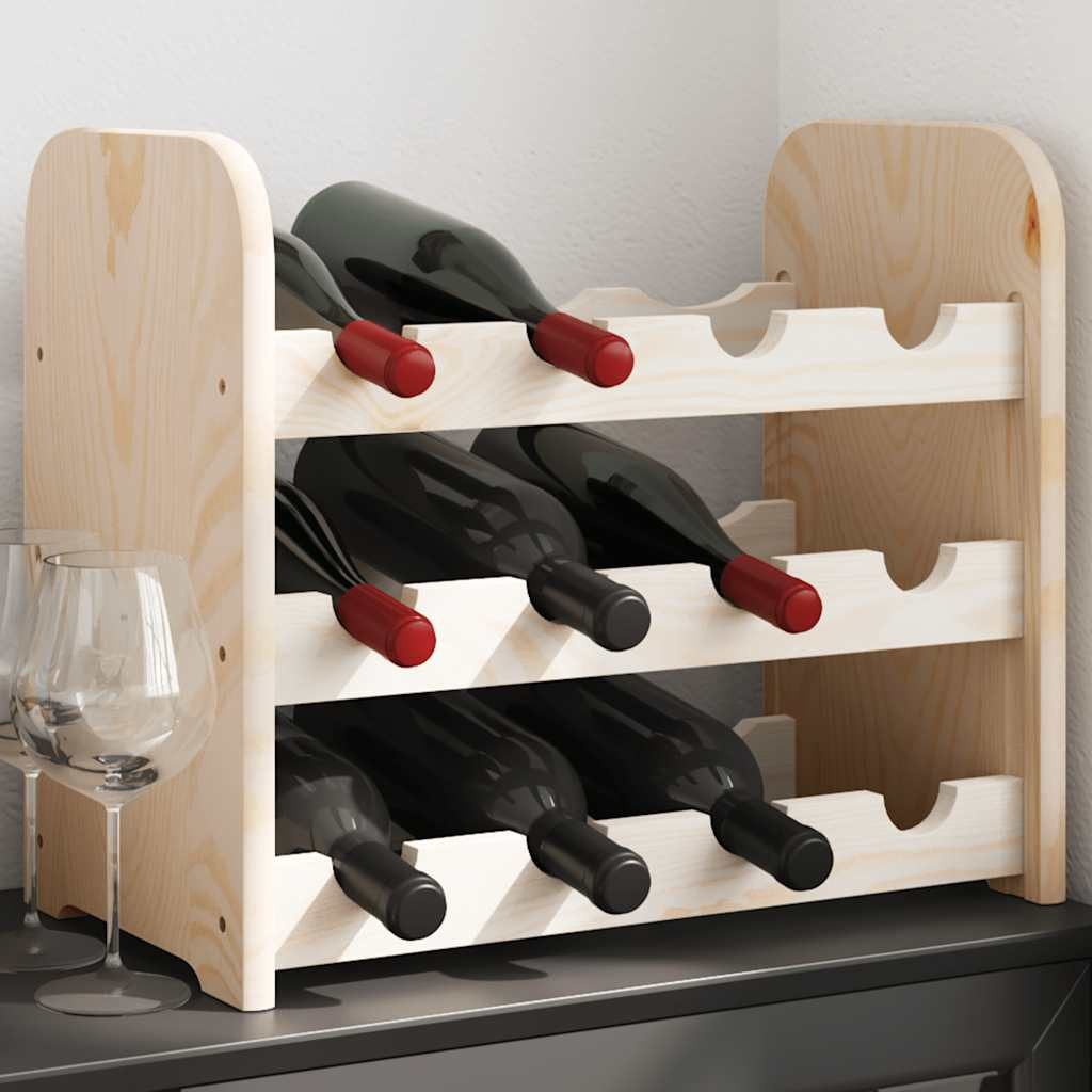 vidaXL Weinregal Weinregal 43x25x37 cm Massivholz Kiefer, 1-tlg.