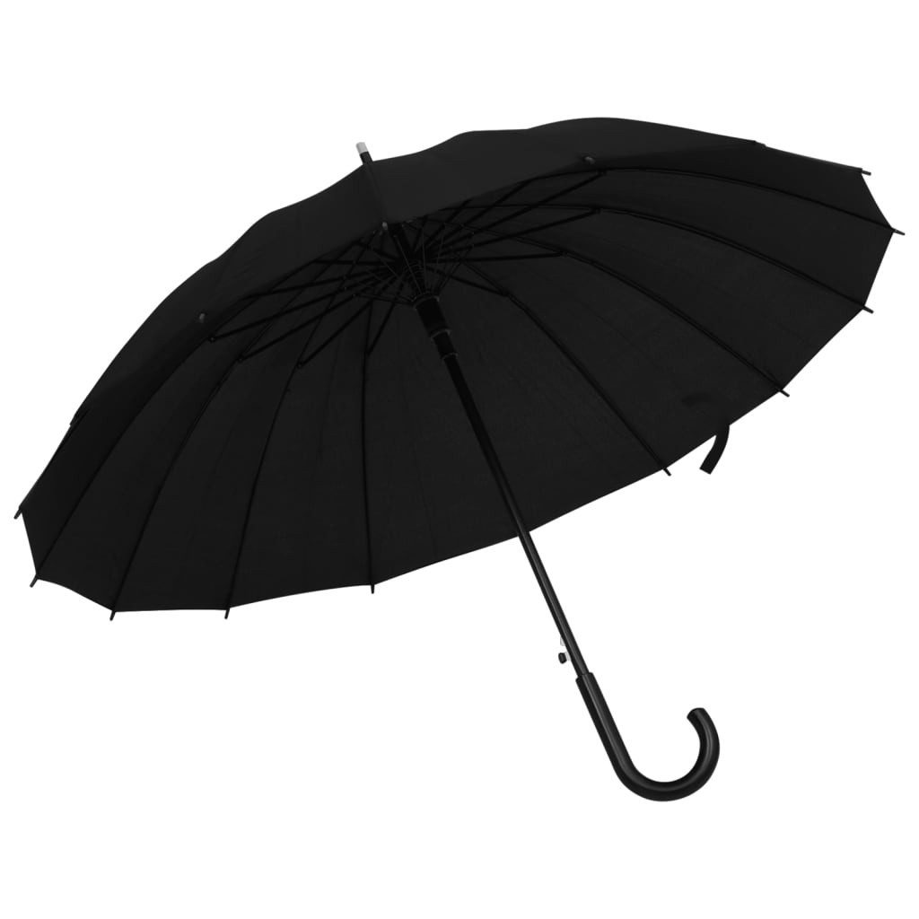 vidaXL Taschenregenschirm Regenschirm Automatisch Schwarz 105cm