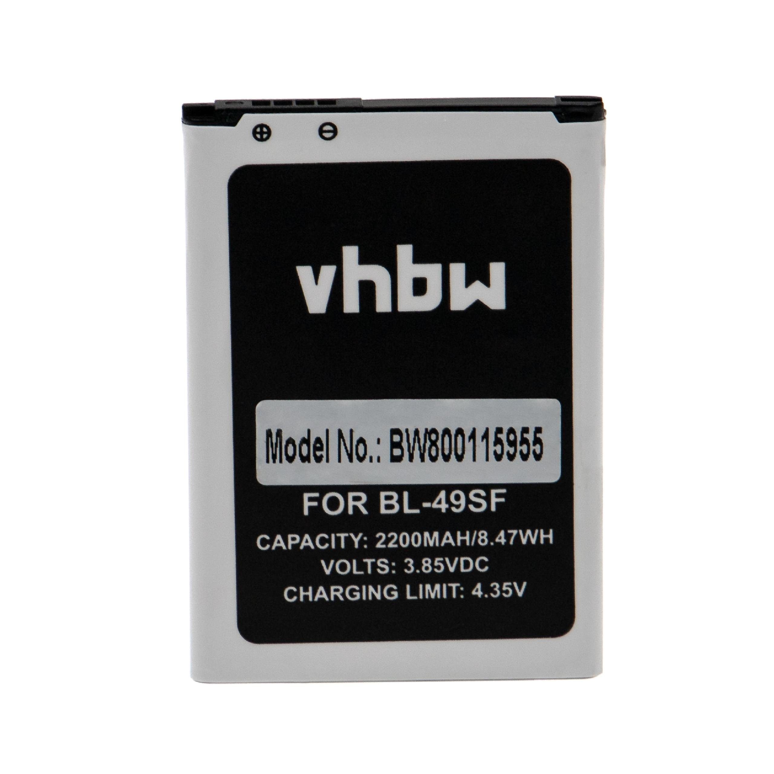 vhbw H735, 2200 Smartphone-Akku Li-Ion (3,85 LG H735T, H736 mAh H736P, H735L, H735TR, mit V) kompatibel