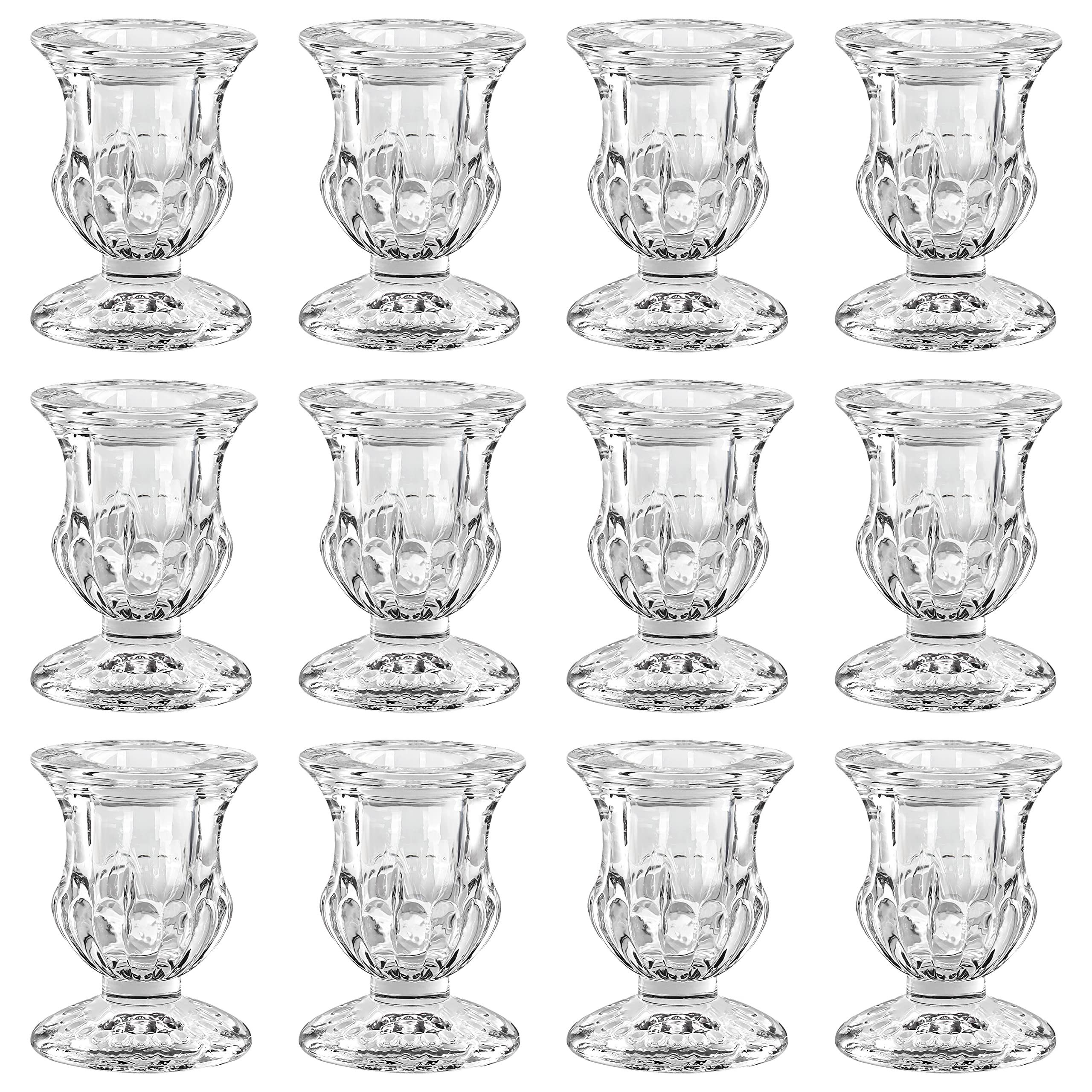 Belle Vous Kerzenständer Glas Kerzenhalter (12 Stück) für Stabkerzen (12 St günstig online kaufen