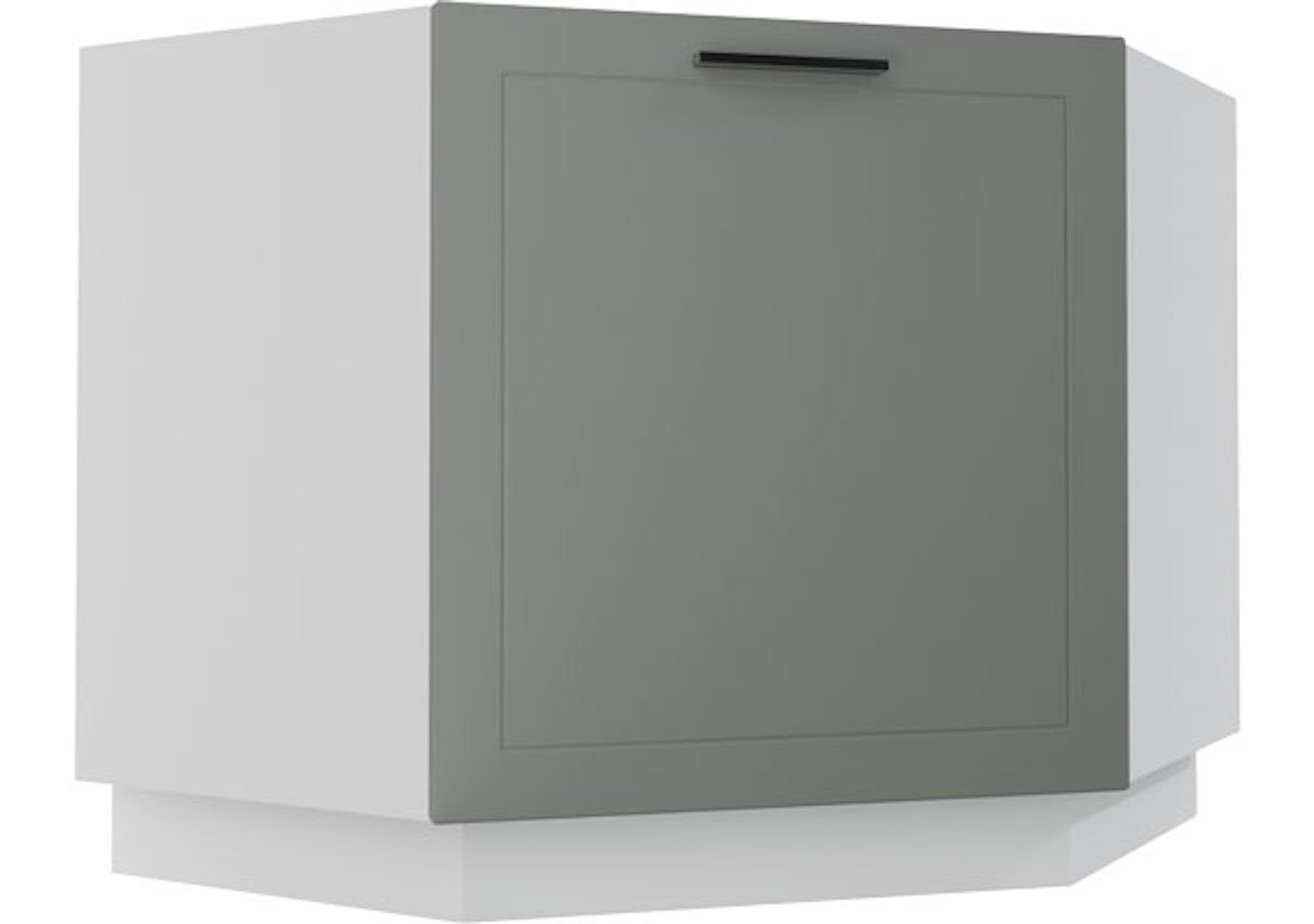 Feldmann-Wohnen Eckschrank Kvantum (Kvantum) 84cm Front-, Korpusfarbe & Ausführung wählbar 1-türig dust grey matt