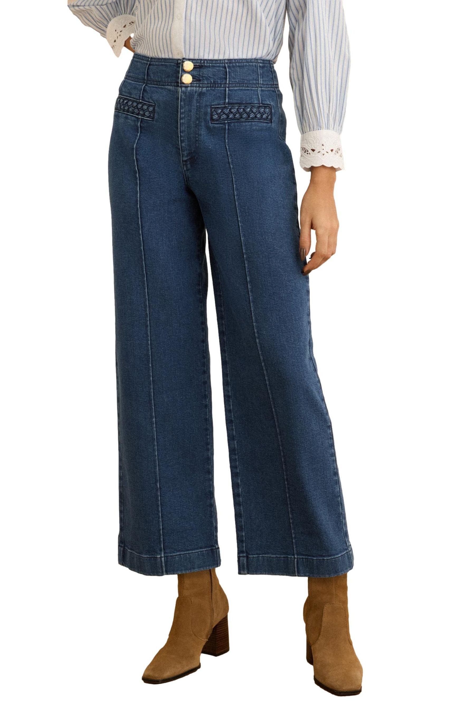 Love & Roses Weite Jeans Love & Roses Jeans mit weitem Bein, Extralang (1-tlg)