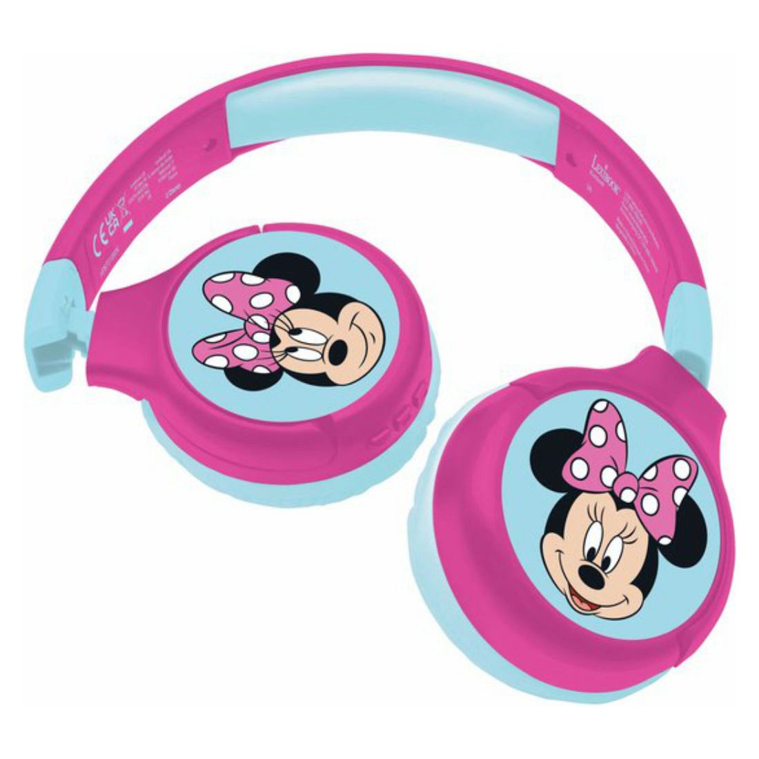 Lexibook® Disney Minnie Mouse 2in1 Bluetooth und Kabel, faltbare Kopfhörer Kinder-Kopfhörer