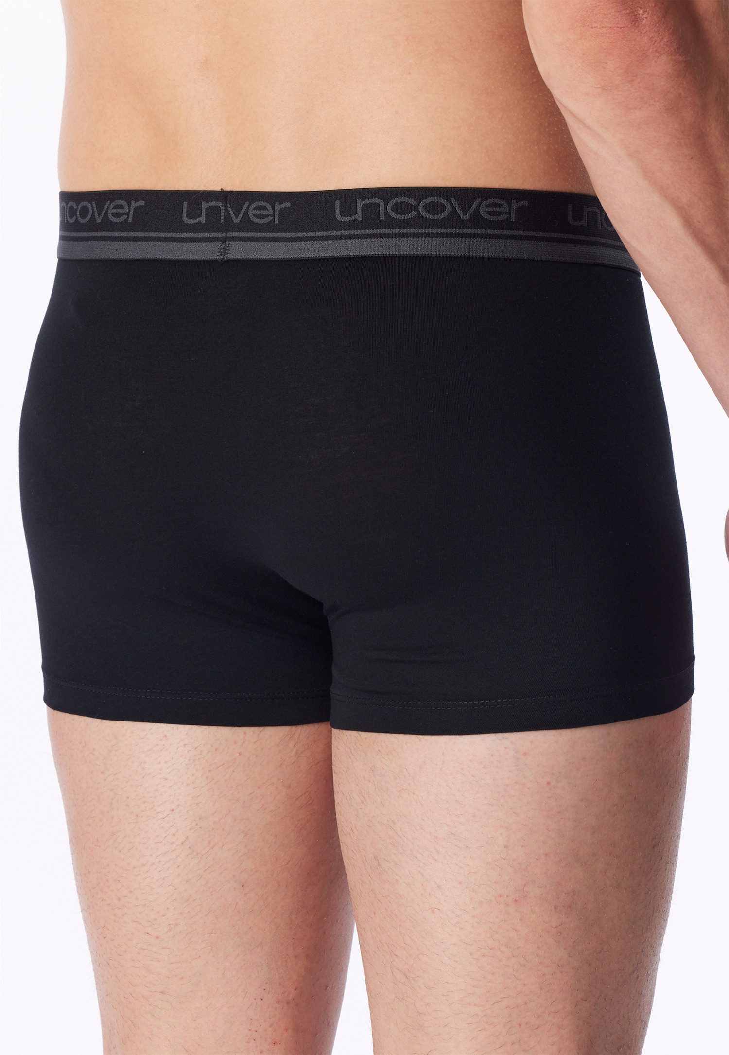uncover by SCHIESSER Boxer Uncover Cotton (2er Pack) Logo-Bund, elastisch, ohne Eingriff, perfekter Sitz – Bild 4 von 5