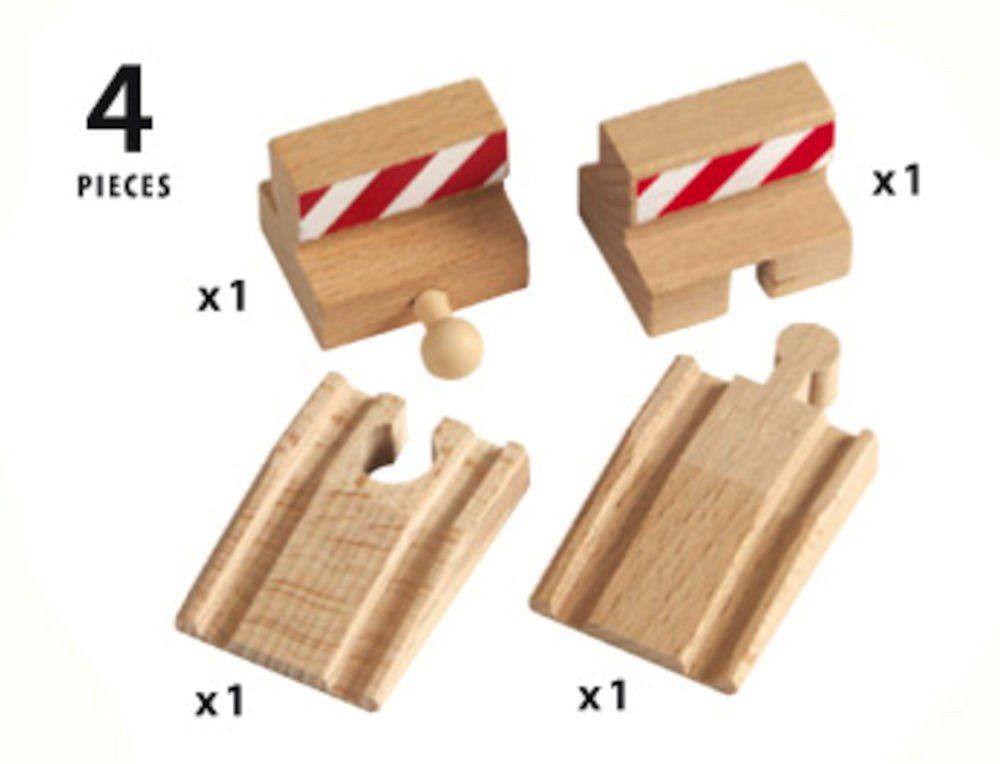 BRIO® Spielzeugeisenbahn-Schiene World Eisenbahn Zubehör Rampen und Prell-Bock Pack 4 Teile 33385