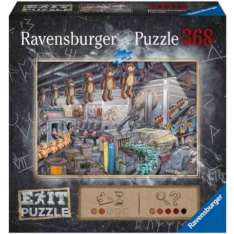 Ravensburger Puzzle EXIT,: In der Spielzeugfabrik, 368 Puzzleteile, Made in Germany, FSC® - schützt Wald - weltweit