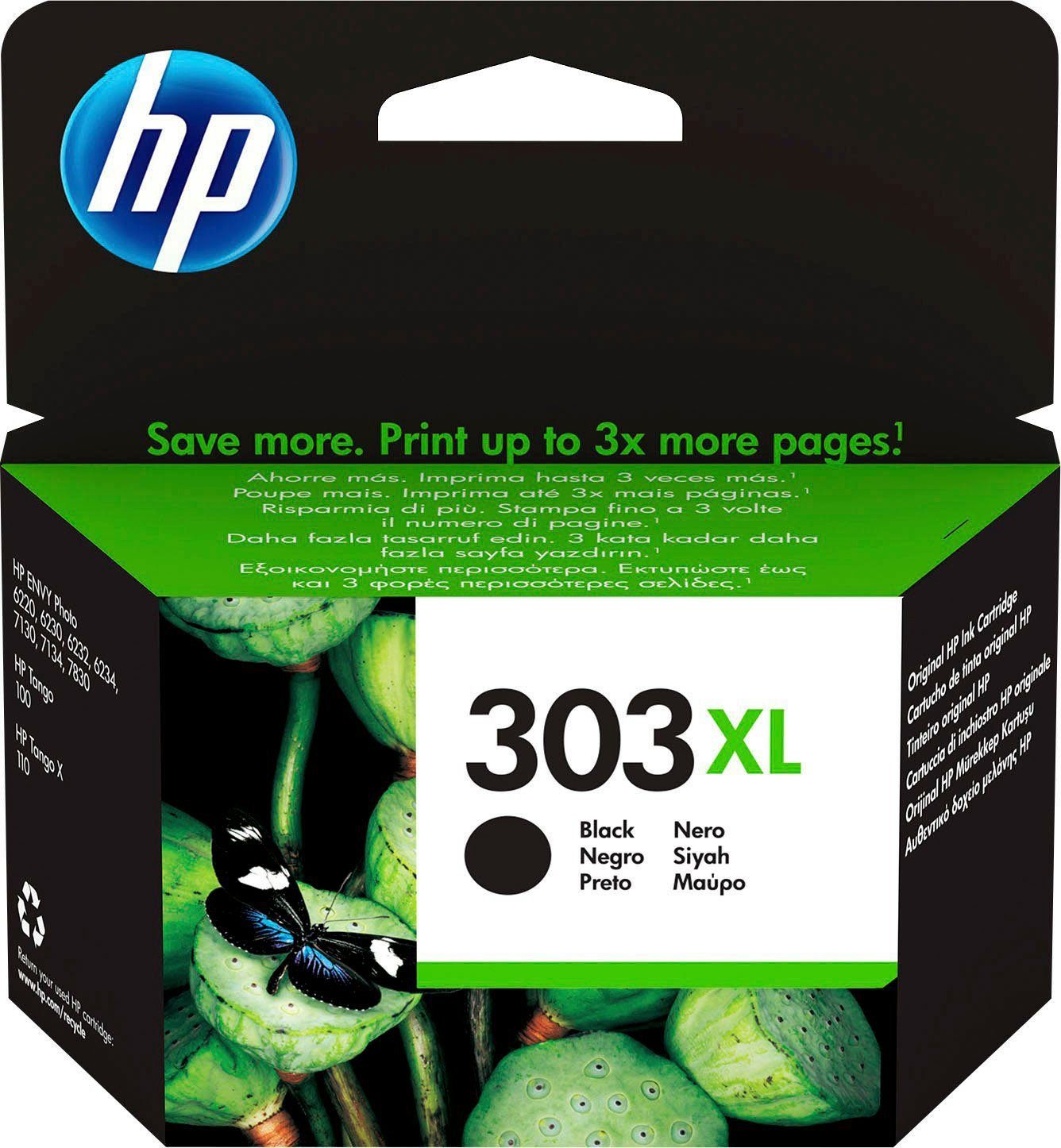 HP 303XL Tintenpatrone (1-tlg., original Druckerpatrone 303 schwarz XL)