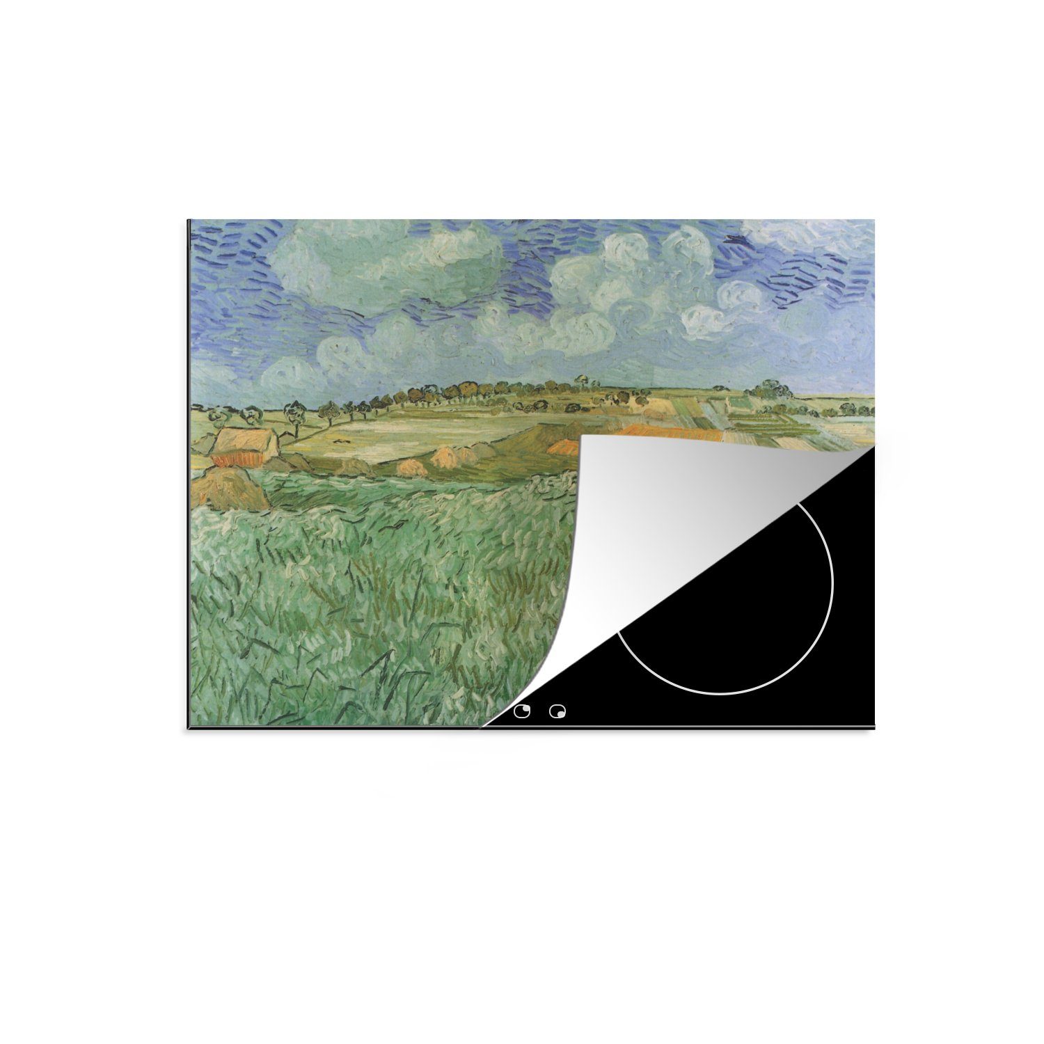 MuchoWow Herdblende-/Abdeckplatte In der Nähe von Auvers - Vincent van Gogh, Vinyl, (1 tlg), 59x52 cm, Ceranfeldabdeckung für die küche, Induktionsmatte
