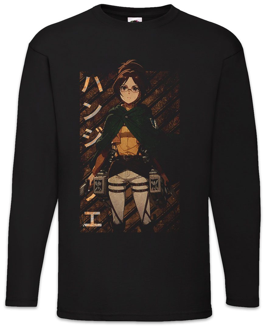 Langarmshirt Hange Zoë Langarm T-Shirt Attack Shingeki No Kyojin AOT On Titan Levi