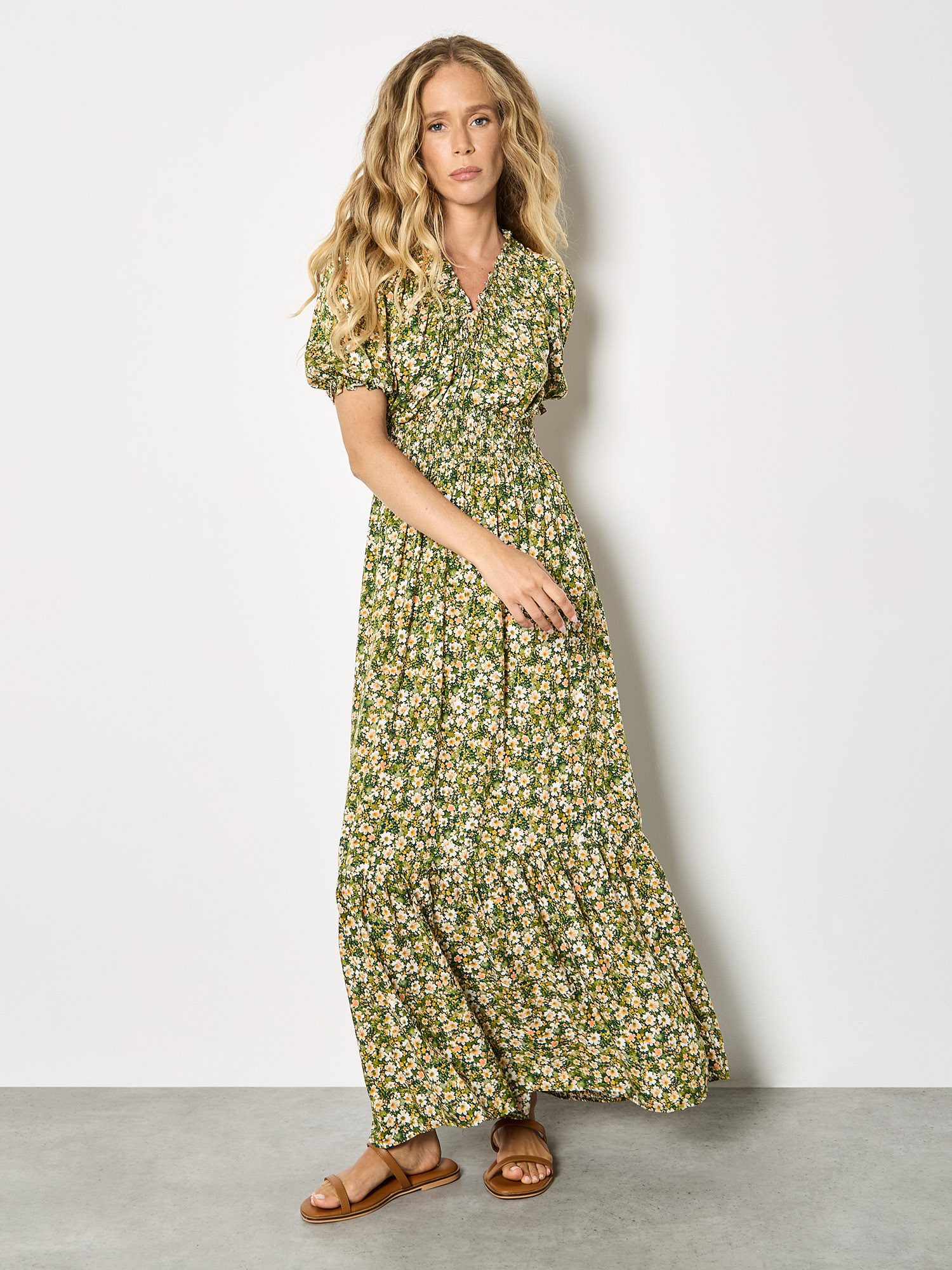 Apricot Maxikleid Maxikleid Druck