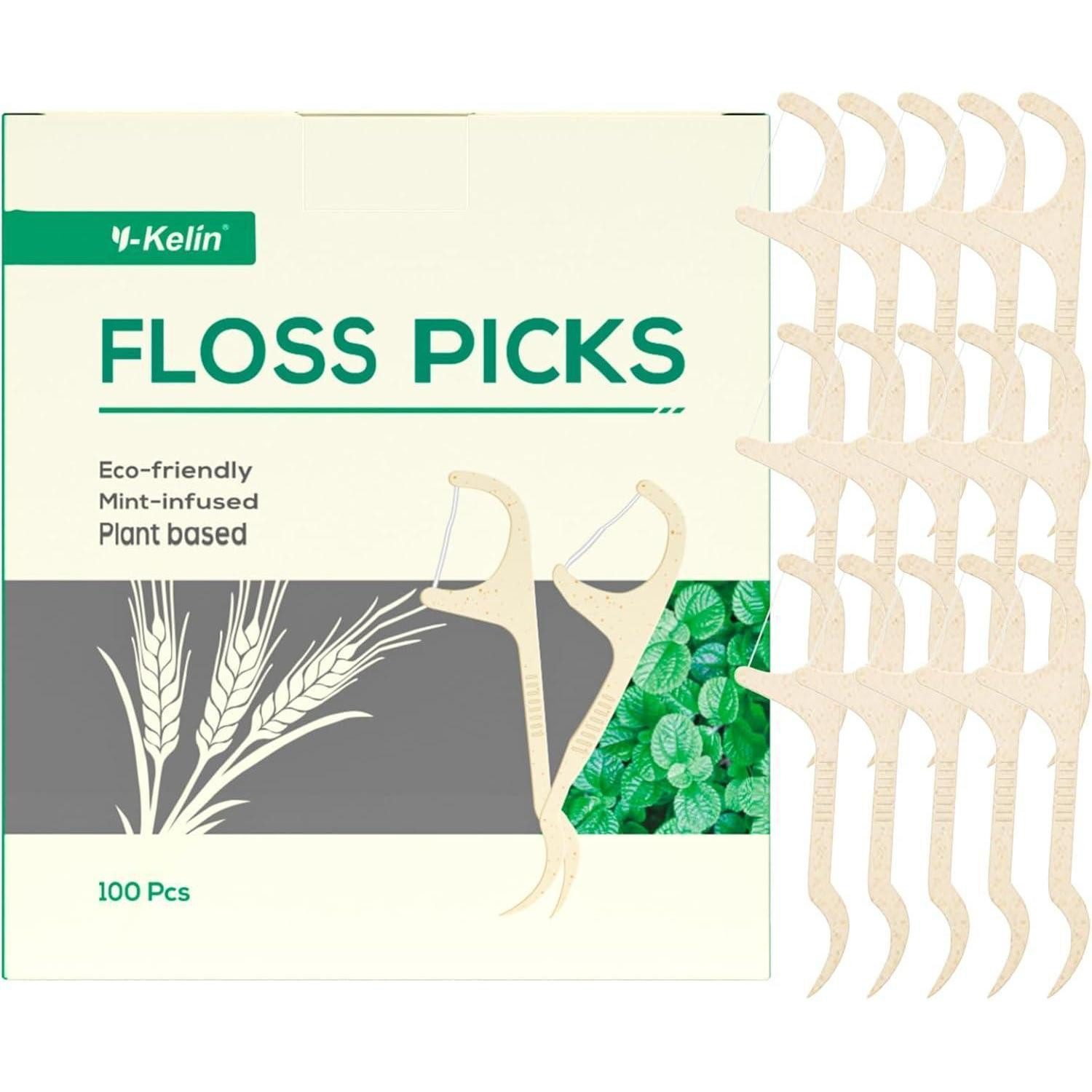 LuxusKollektion Zahnseide-Stick Zahnseide-Sticks Zahnseide-Picker Zahnstocher natürlich vegan
