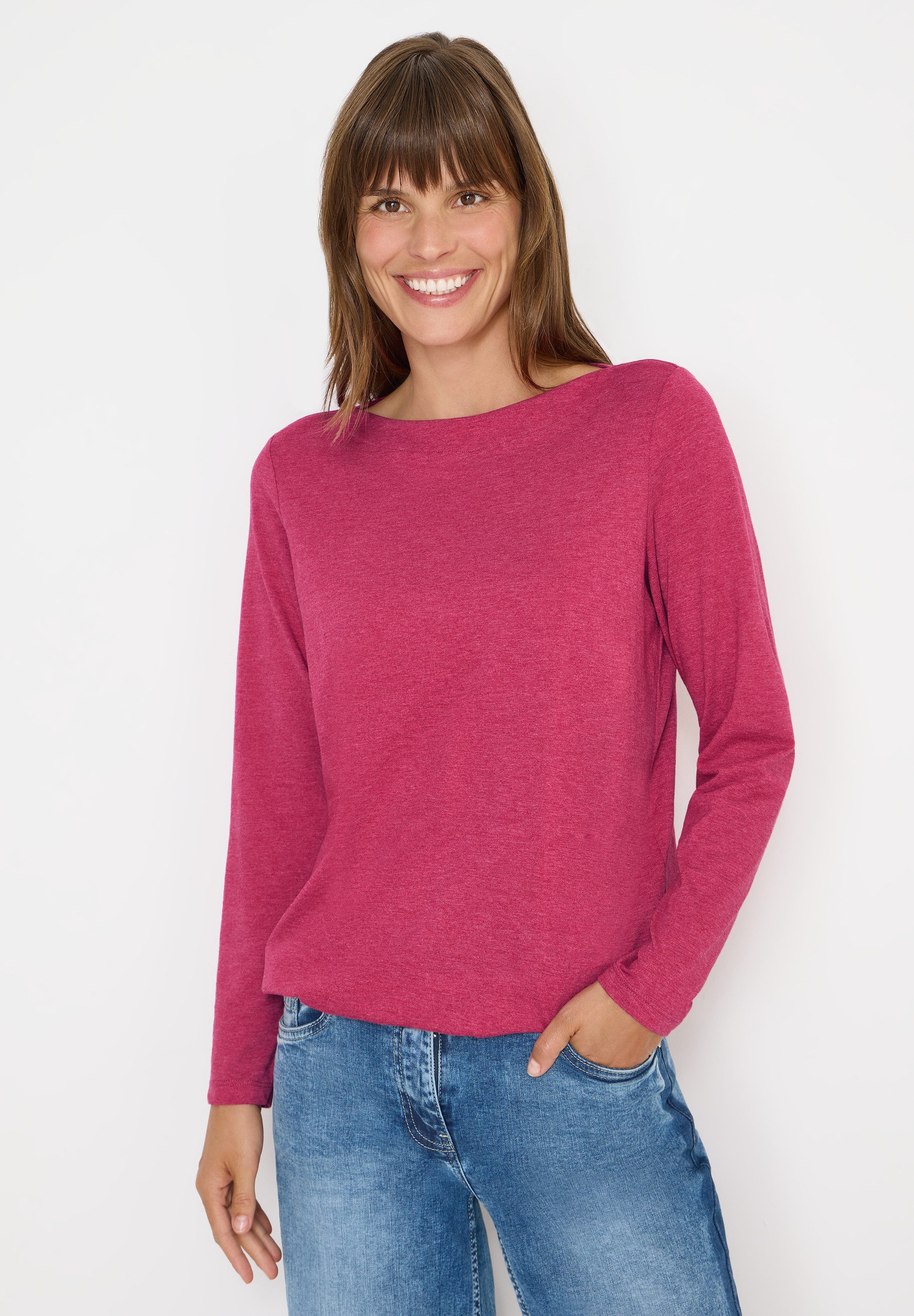 CECIL Langarmshirt im Melange Look günstig online kaufen