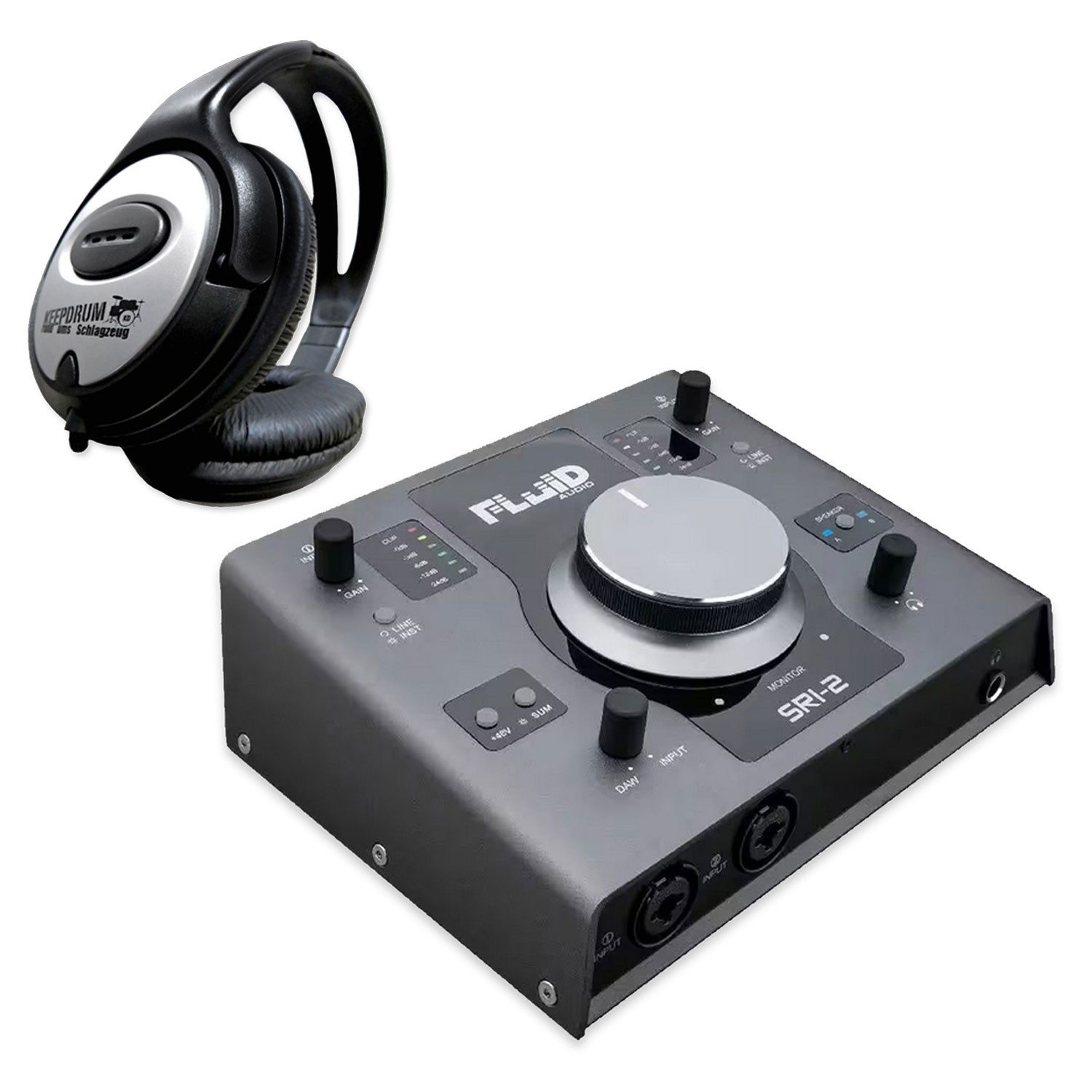 Fluid Audio Fluid Audio Interface SRI-2 Interface mit Kopfhörer Digitales Aufnahmegerät (Kompaktes 2x2 USB Audio Interface mit Kopfhörer)