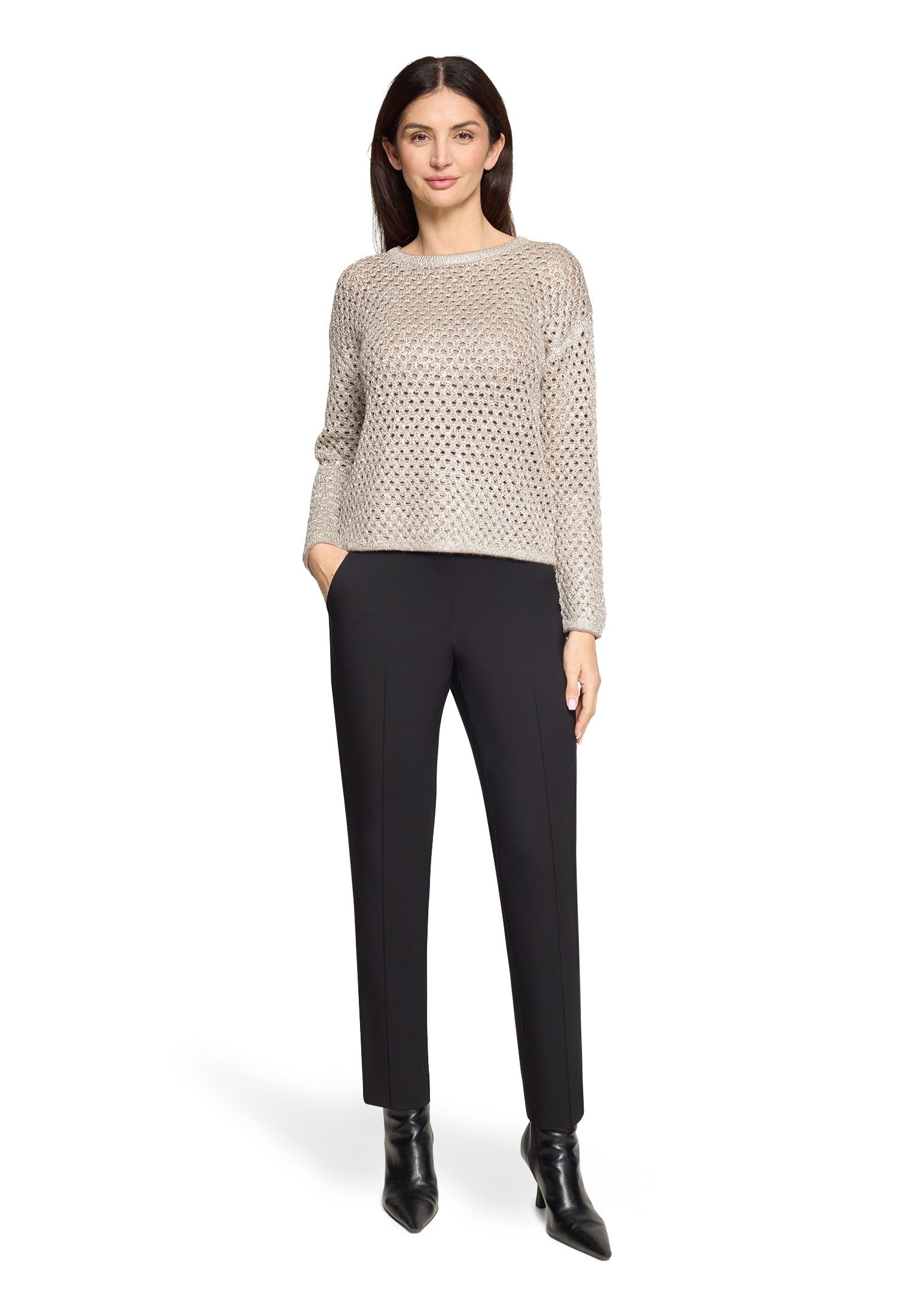 Betty Barclay Strickpullover Damen mit Lochmuster (1-tlg)