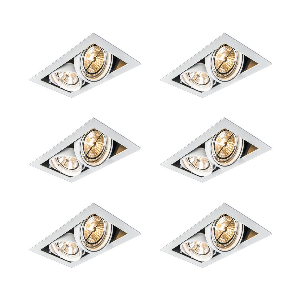 Qazqa LED Einbaustrahler 91103, ohne Leuchtmittel, Warmweiß