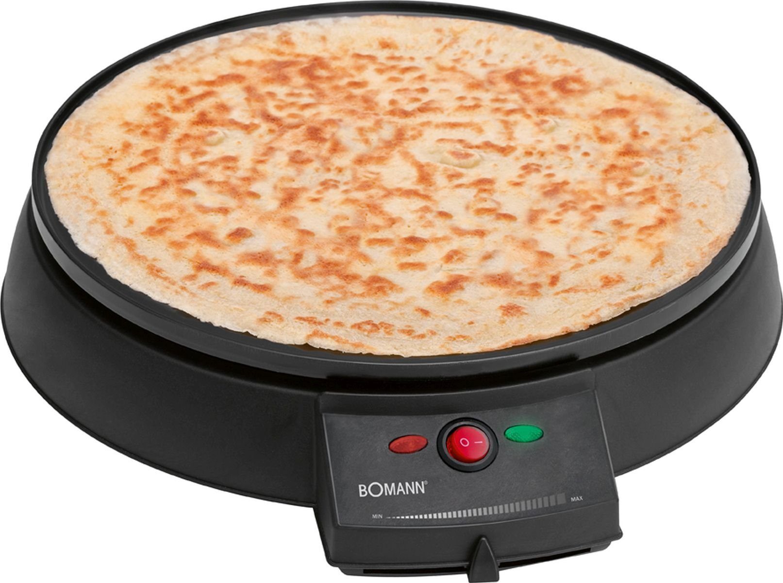 BOMANN Waffeleisen BOMANN Crepesmaker Backampel Antihaft Thermostat Crepes Maker 29 cm