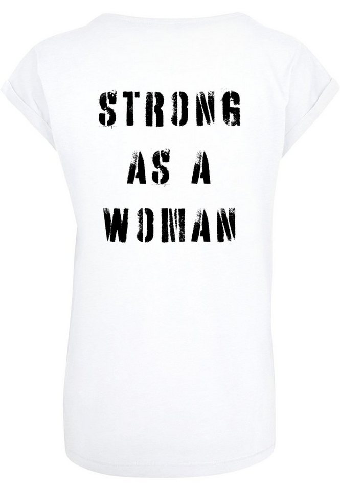 Merchcode T-Shirt Damen Ladies WD - Strong As A Woman Extended Shoulder Tee  (1-tlg)
