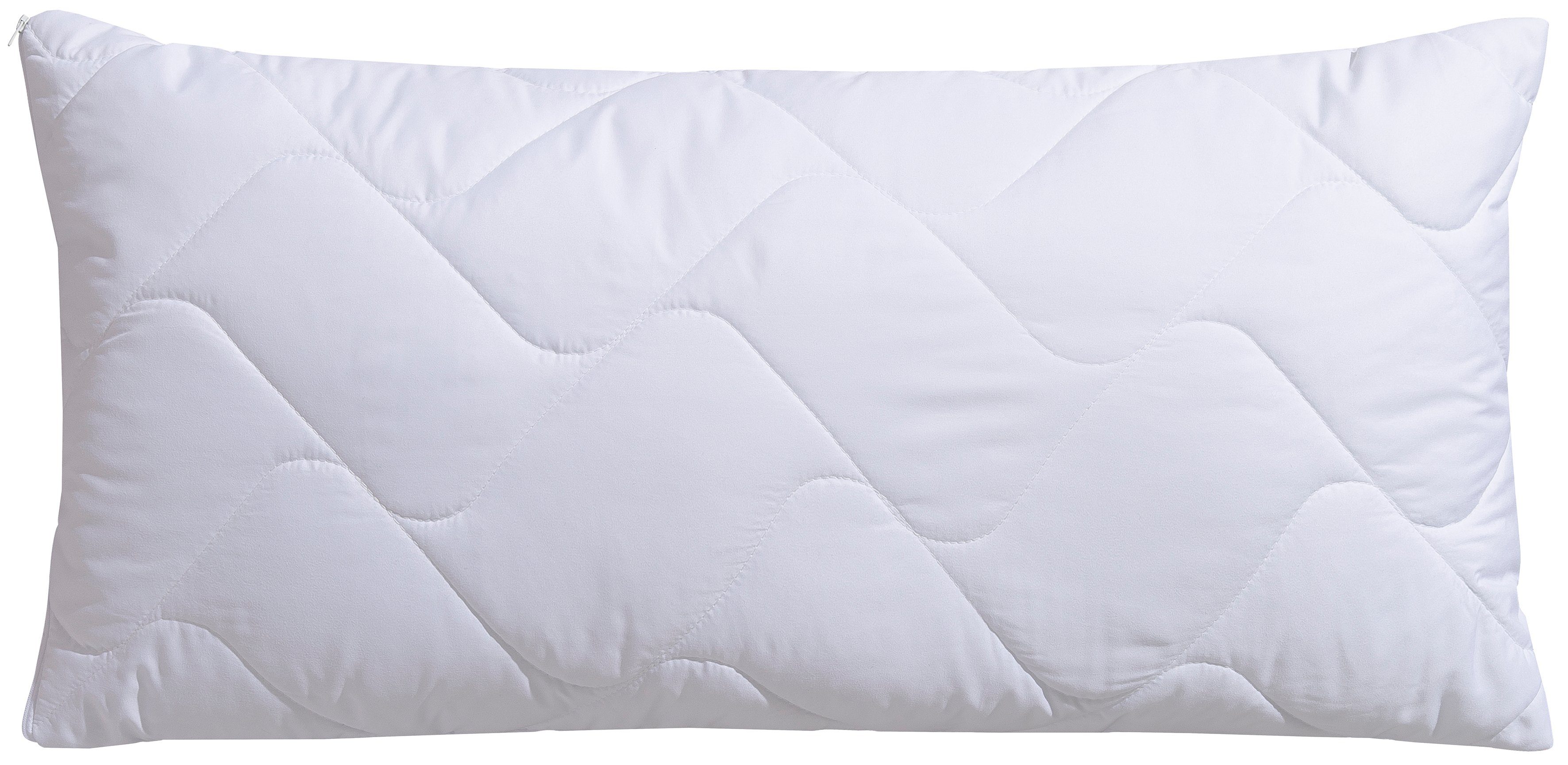 fan Microfaserkissen Microfaser kochfest, Kopfkissen ist made in Germany, Füllung: 100% Polyester, Bezug: 100% Polyester, Seitenschläfer, Bauchschläfer, Rückenschläfer, Kissen 40x80 cm, 80x80 cm, allergiker geeignet (Hausstauballergiker)