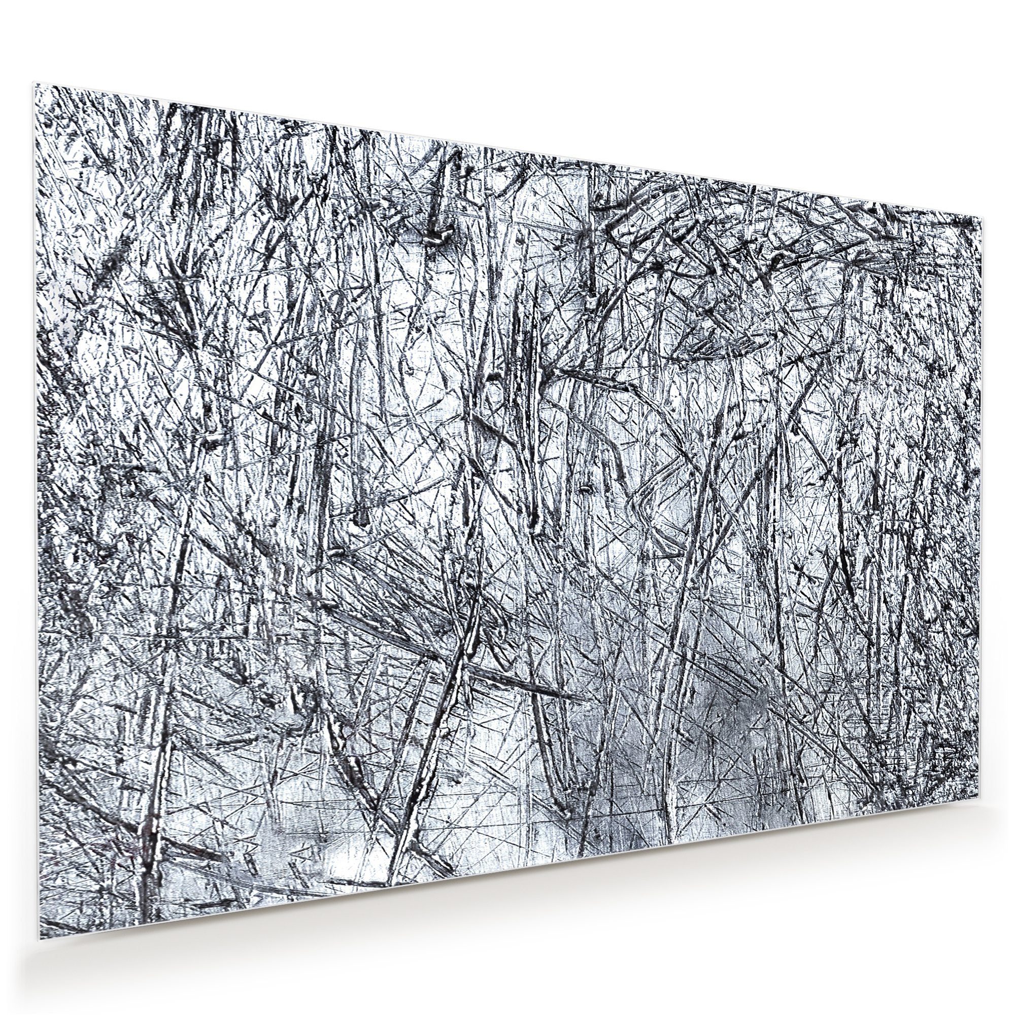 Primedeco Glasbild Wandbild Metallplatte mit Strukturen mit Aufhängung,  Texturen