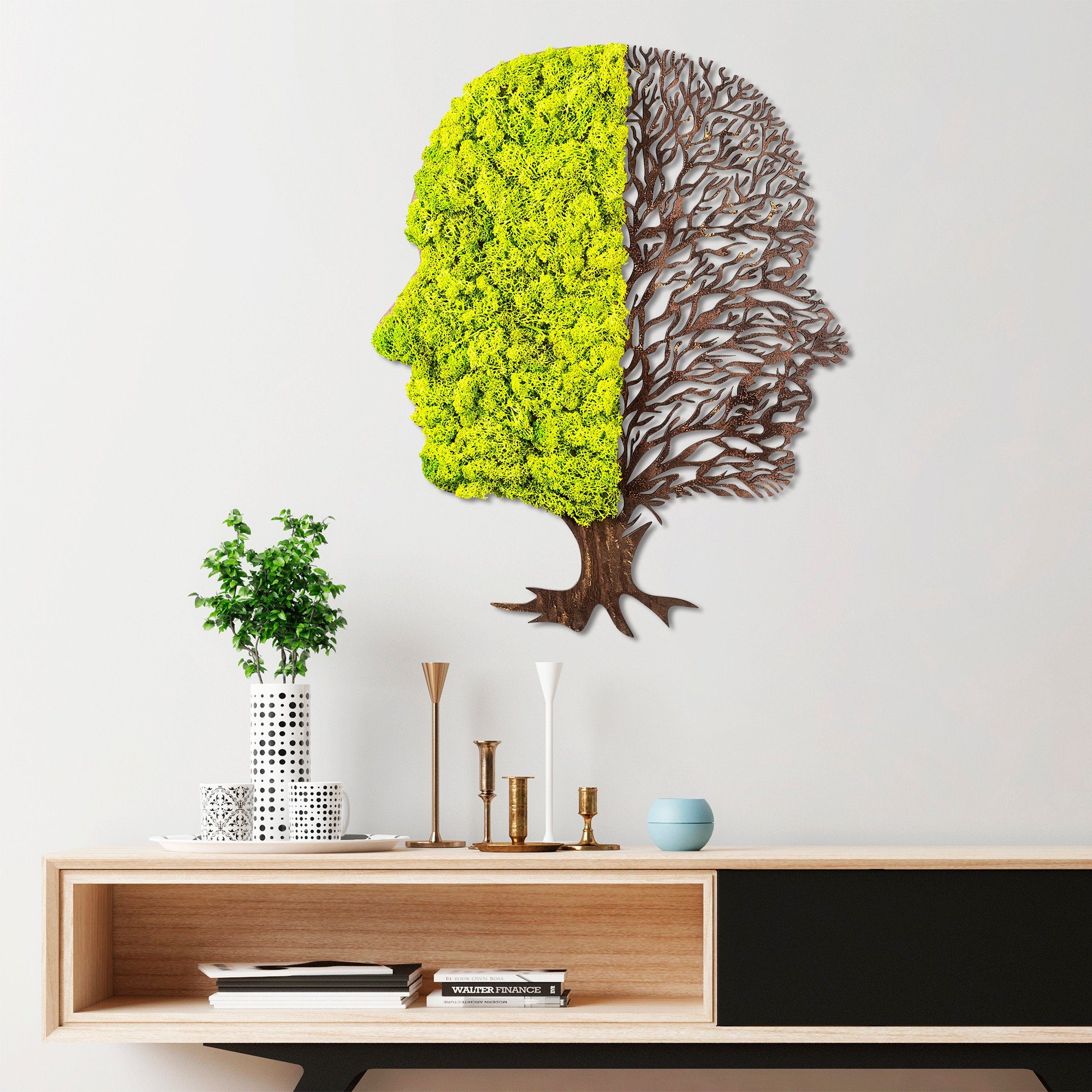 Wallity Wanddekoobjekt 100% MDF / MOSS (Thickness: 6 mm), 45 x 1 x 56 cm R1 günstig online kaufen