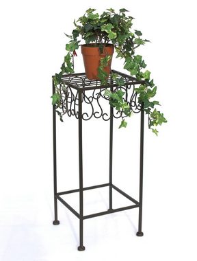 DanDiBo Blumenständer Blumenhocker Metall Braun Eckig 50 - 60 cm Blumenständer 140127 Beistelltisch Pflanzenständer Blumensäule