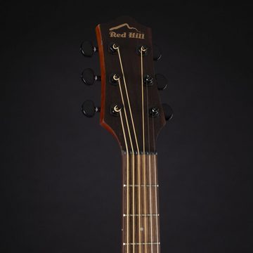Red Hill Westerngitarre, Mini Jumbo Cutaway Gitarre, Western Vintage, Elektrisch, Braun, mit PS-400T Pickup System, Open Pore Finish, Westerngitarren, 000/OM Gitarren, Mini Jumbo Cutaway Gitarre, Western Vintage, Elektrisch, PS-400T