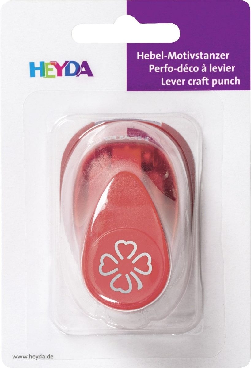 Heyda Motivstanzer Motivstanzer für Karton bis 220g/qm Kleeblatt klein Pop Up 15x15mm