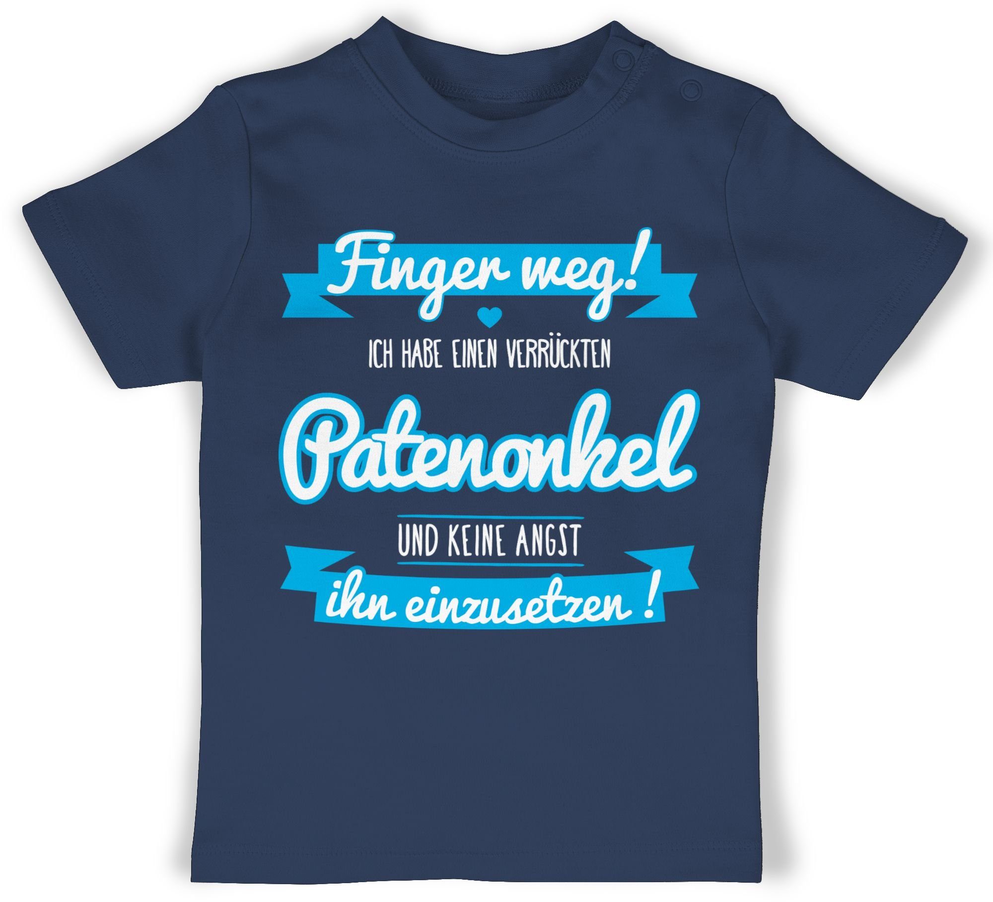 Shirtracer T-Shirt Verrückten Patenonkel Geschenk von Paten Patenonkel Baby 1 Navy Blau