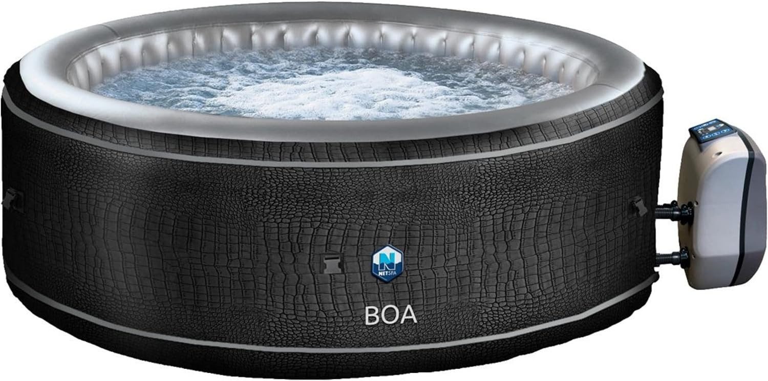 JUNG Whirlpool NetSpa Boa, Whirlpool, Jacuzzi für 6 Personen 195cm