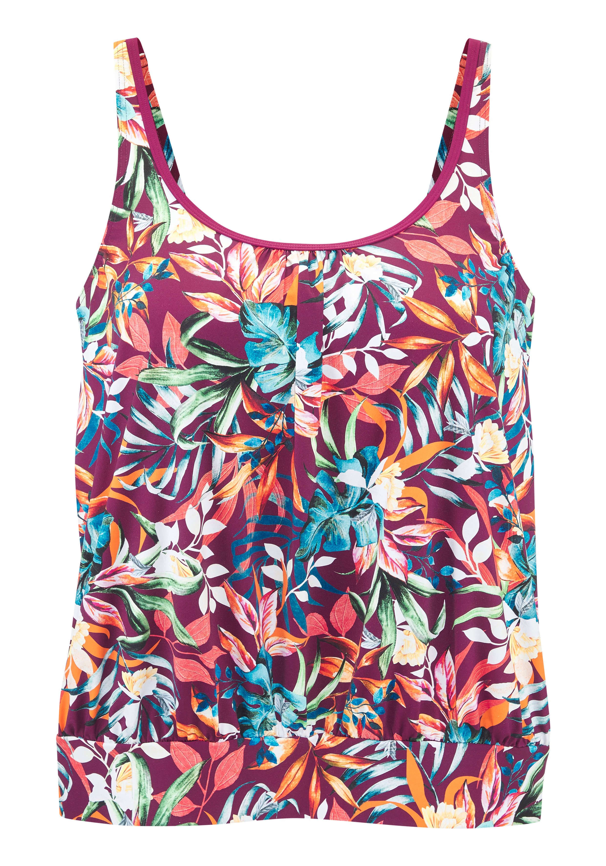 Venice Beach Oversize-Tankini-Top Cadu, mit floralem Allover-Print