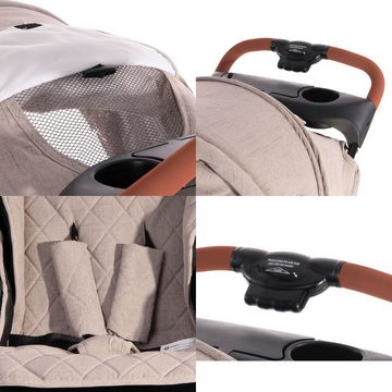 Lorelli Kinder-Buggy Kinderwagen Buggy Olivia, Zubehörbox, Fußabdeckung, verstellbar, Korb