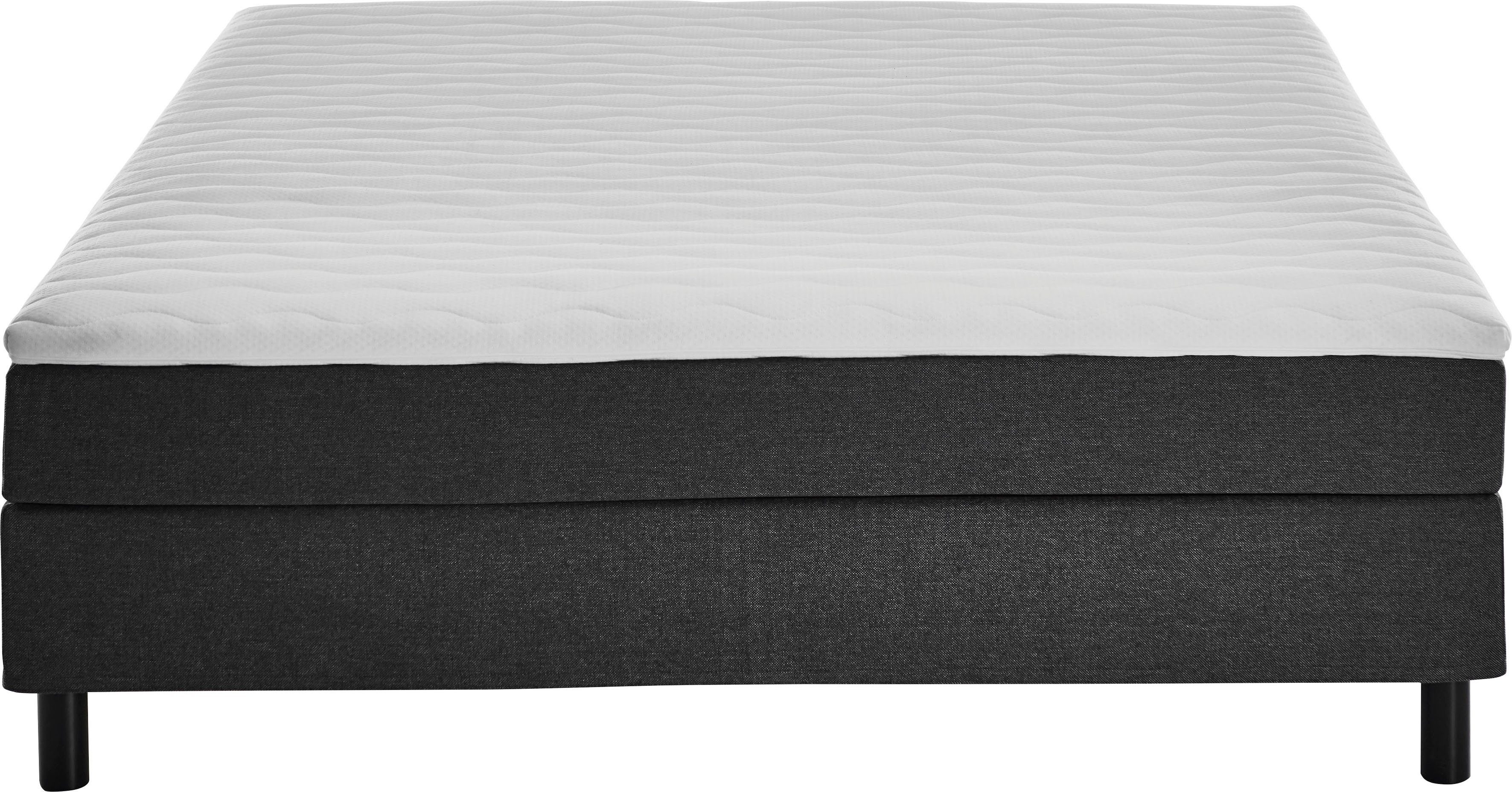 ATLANTIC home collection Boxbett Happy, ohne Kopfteil, mit Topper, wahlweise mit oder ohne Bettwaren
