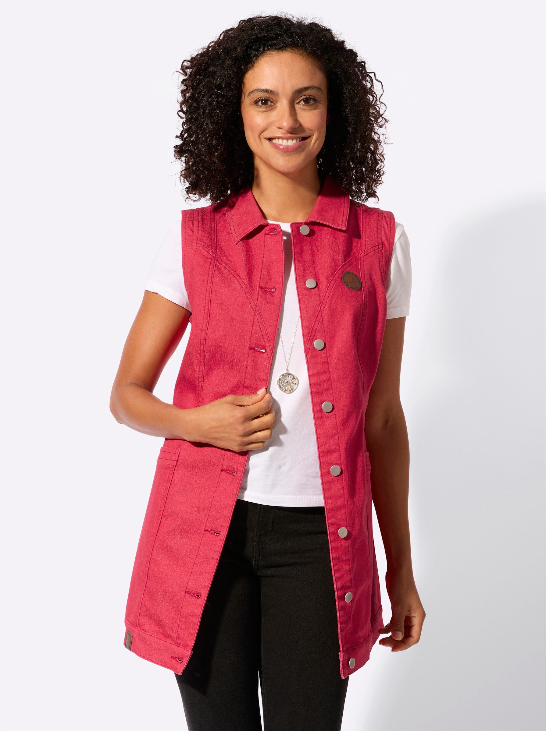 Witt Jerseyweste Jeans-Longweste günstig online kaufen