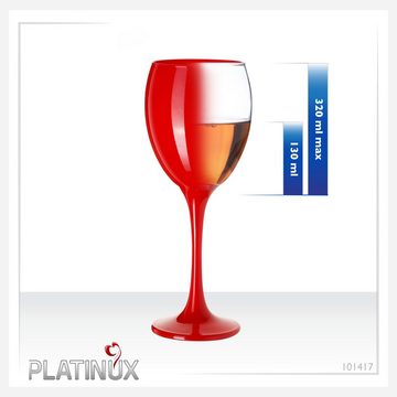 PLATINUX Weinglas Rote Weingläser 130ml, Glas, (max. 320ml) Getränkeglas Wasserglas Weißweingläser Rotweingläser