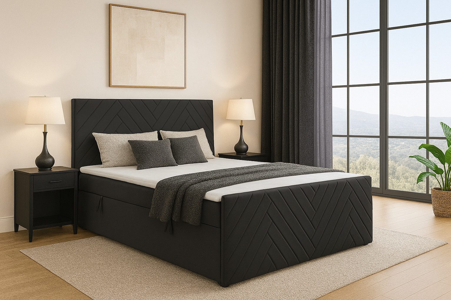 KS Home Concept Boxspringbett mit Bettkasten günstig online kaufen