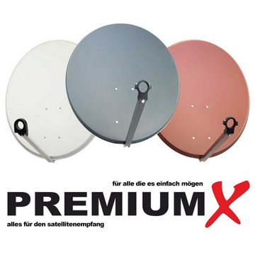 PremiumX SAT Anlage 100cm Antenne ALU GreenDiamond Quad LNB F-Stecker SAT-Antenne