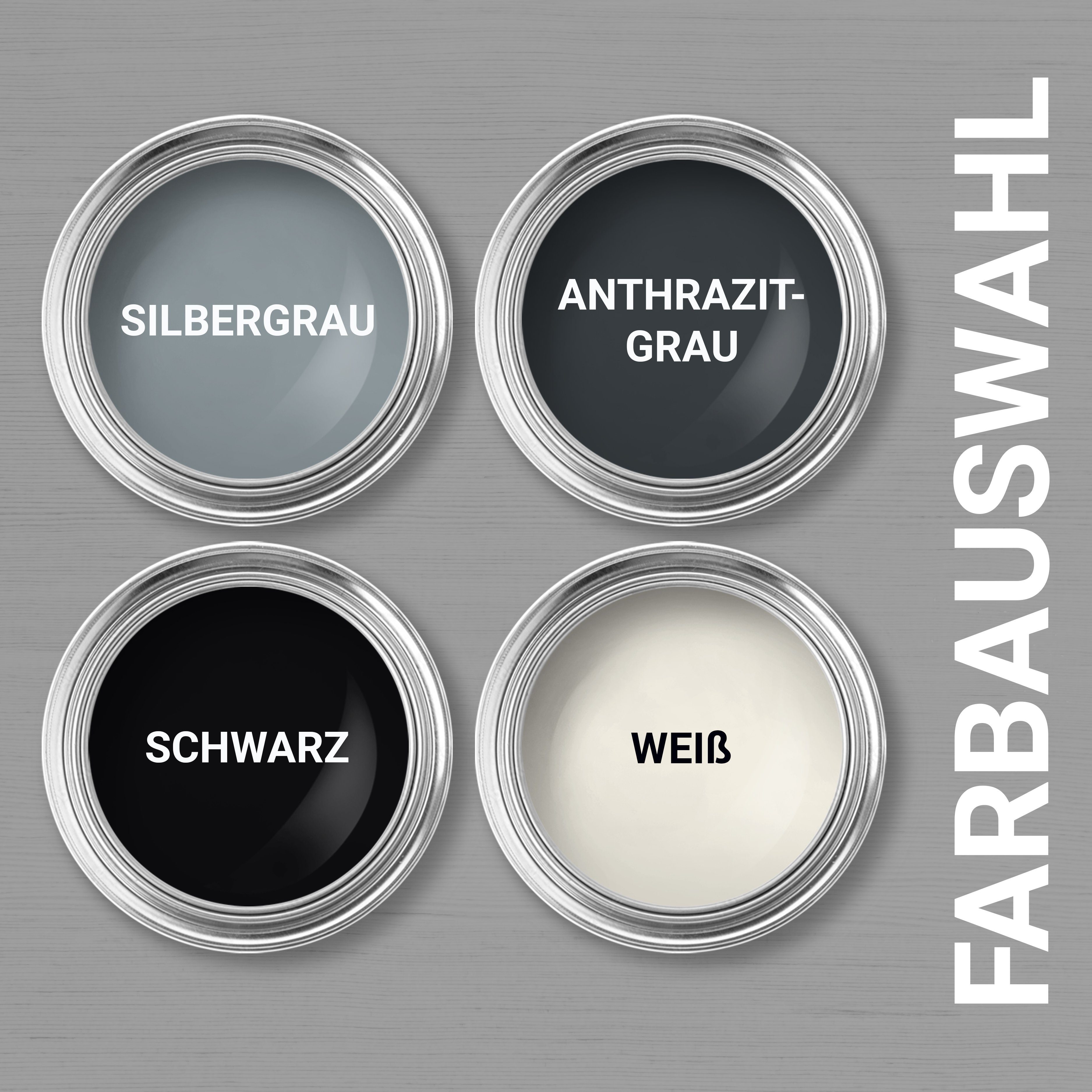 WO-WE Metallschutzlack Metalllack Metallfarbe Metallschutzfarbe MATT W909, 0,75L - 5L, Außenbereich