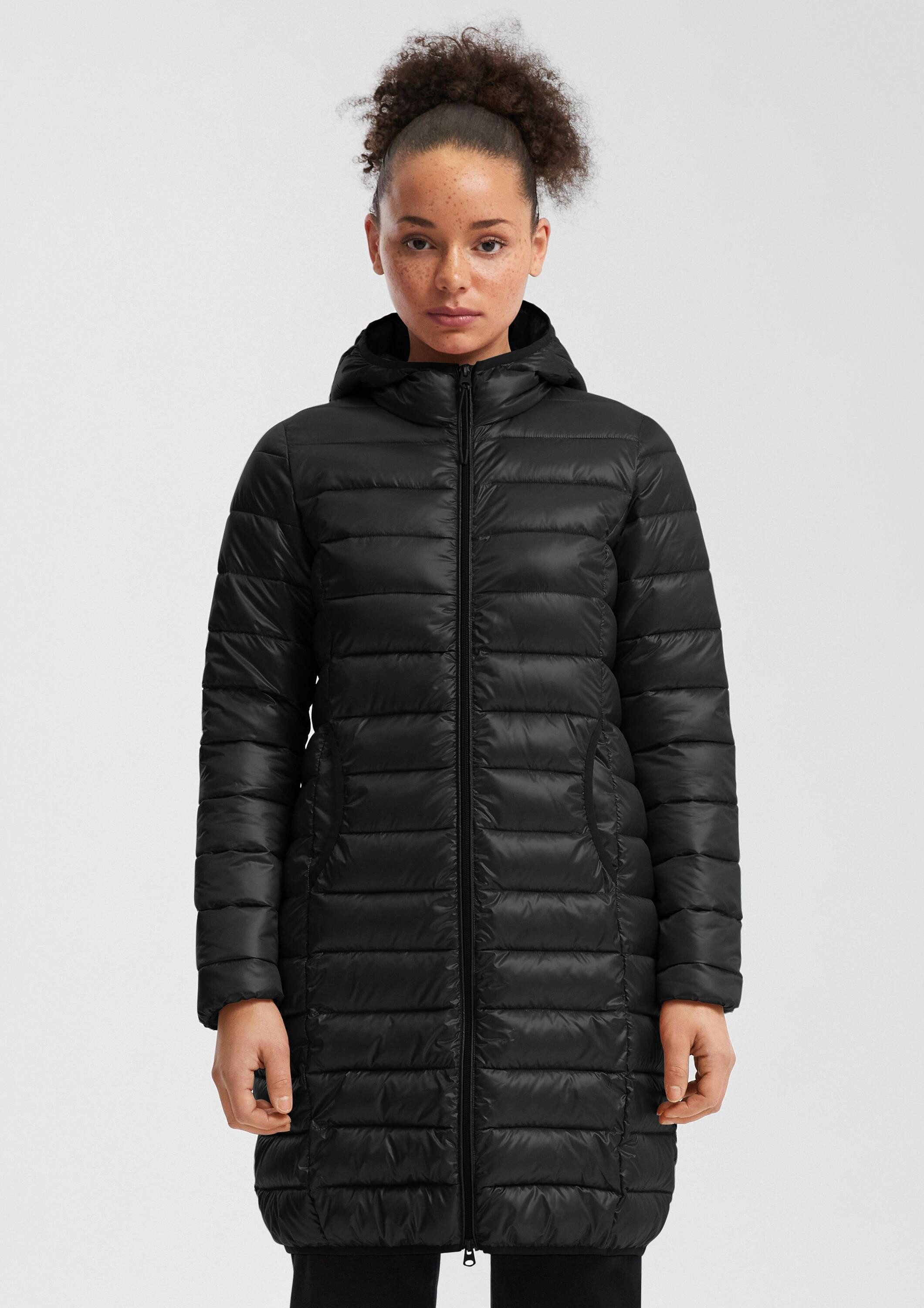 QS T-Shirt Outdoor-Mantel Leicht wattierter Steppmantel mit Kapuze günstig online kaufen