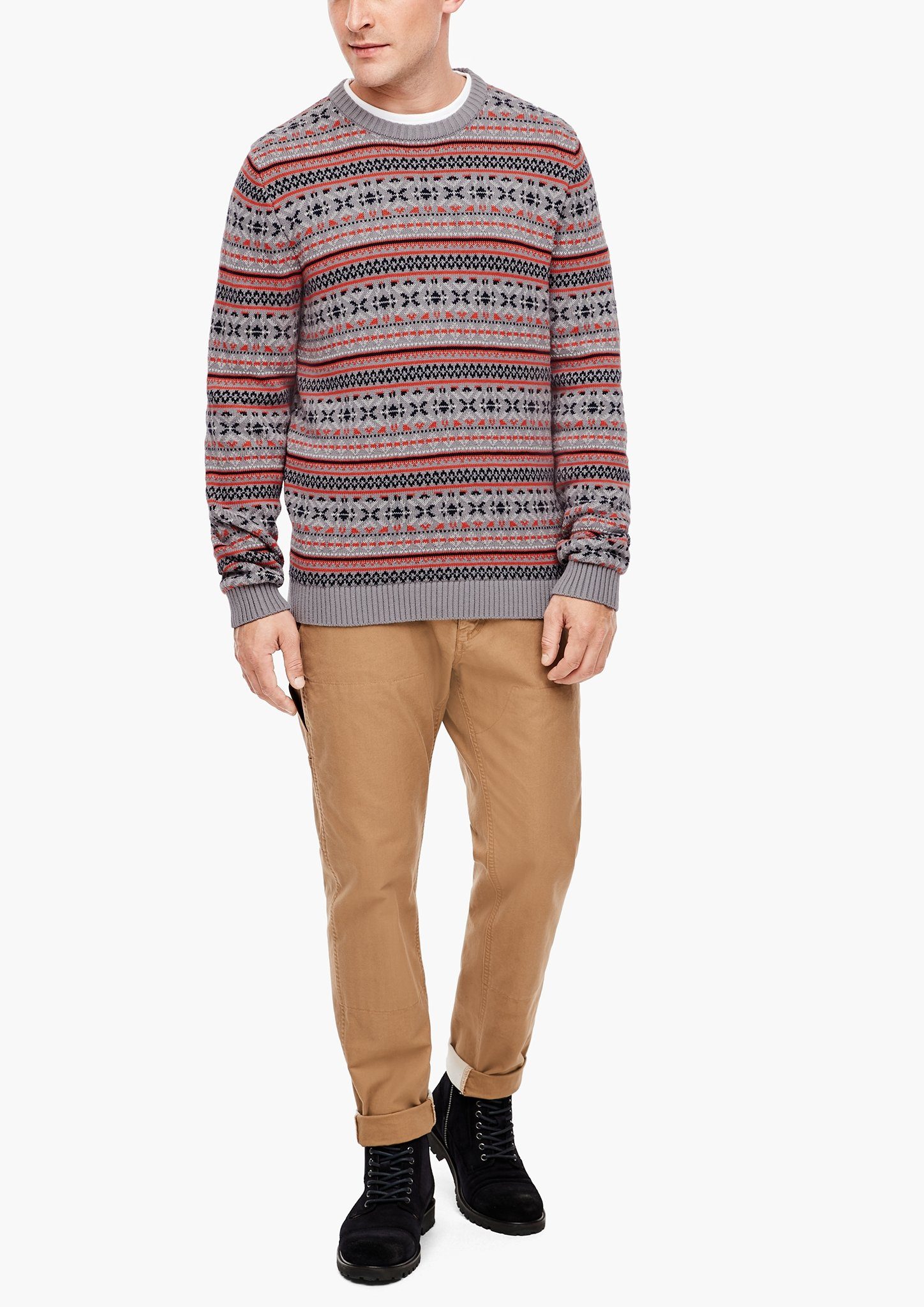s.Oliver Wollpullover Pullover langarm