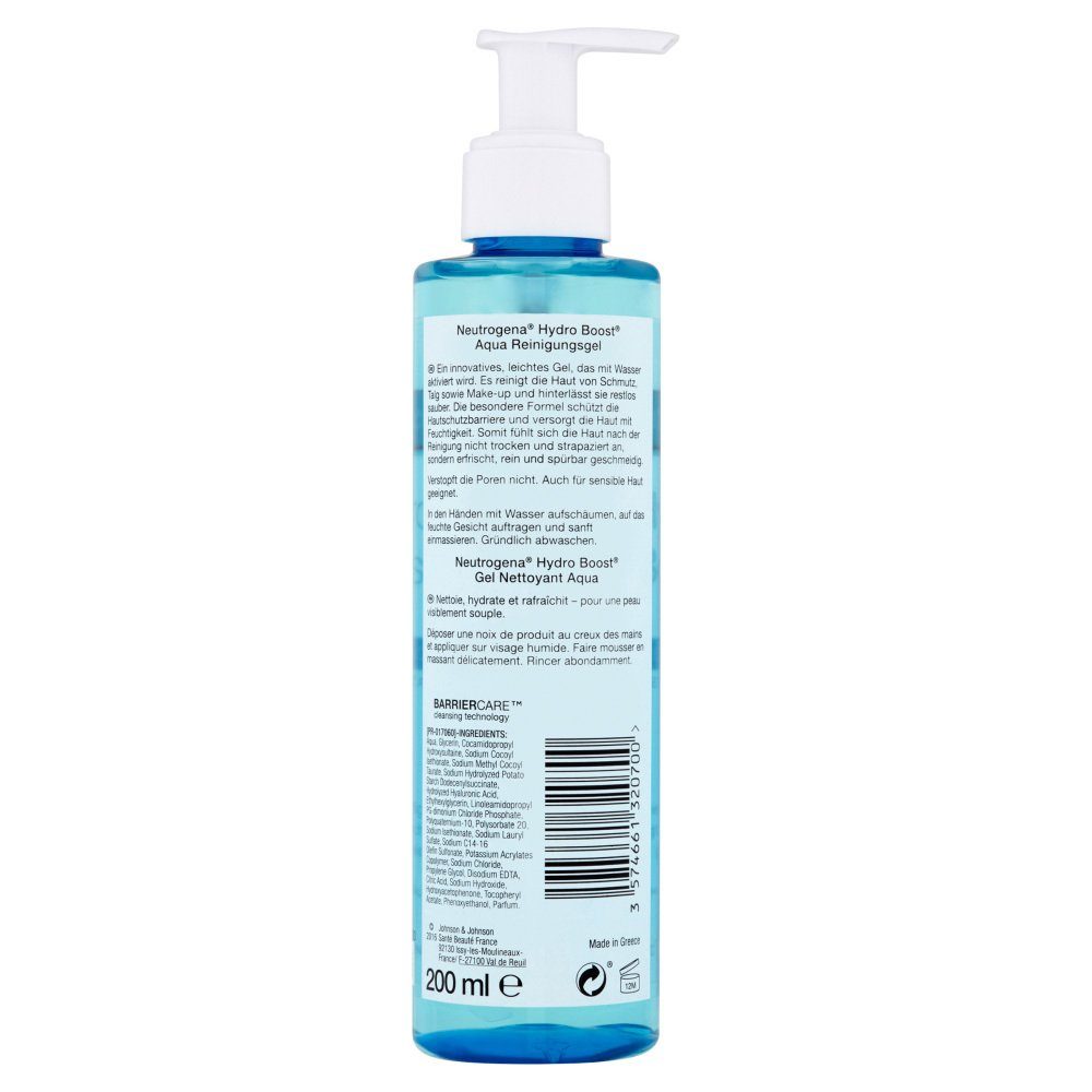 Boost Hydro Gesichtsreinigungsgel Reinigungsgel (3x 200ml) Neutrogena Aqua 3er-Pack Neutrogena