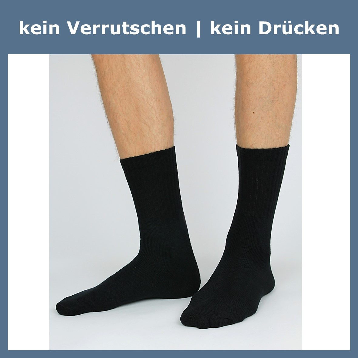 GAWILO Freizeitsocken für Outdoor Aktivitäten z.B. Jagd, Wandern oder Army mit Rippschaft (10 Paar) aus strapazierfähiger Baumwolle