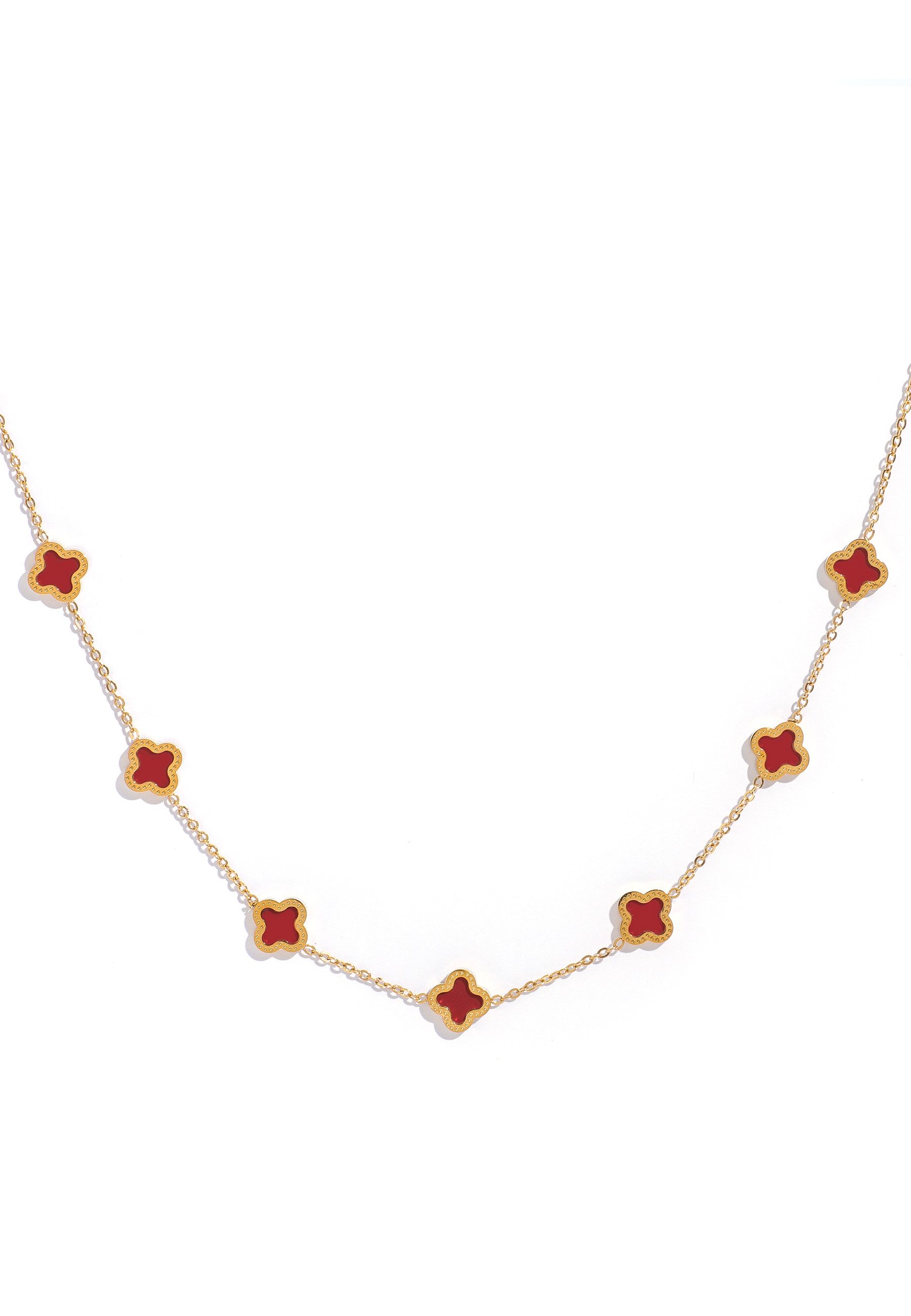 GOLDKLEIN Edelstahlkette Blume Schmuck Gold Halskette Anhänger, Angebot - Damen Herren mit Schmuckbox - Sale bis 31.07.2026