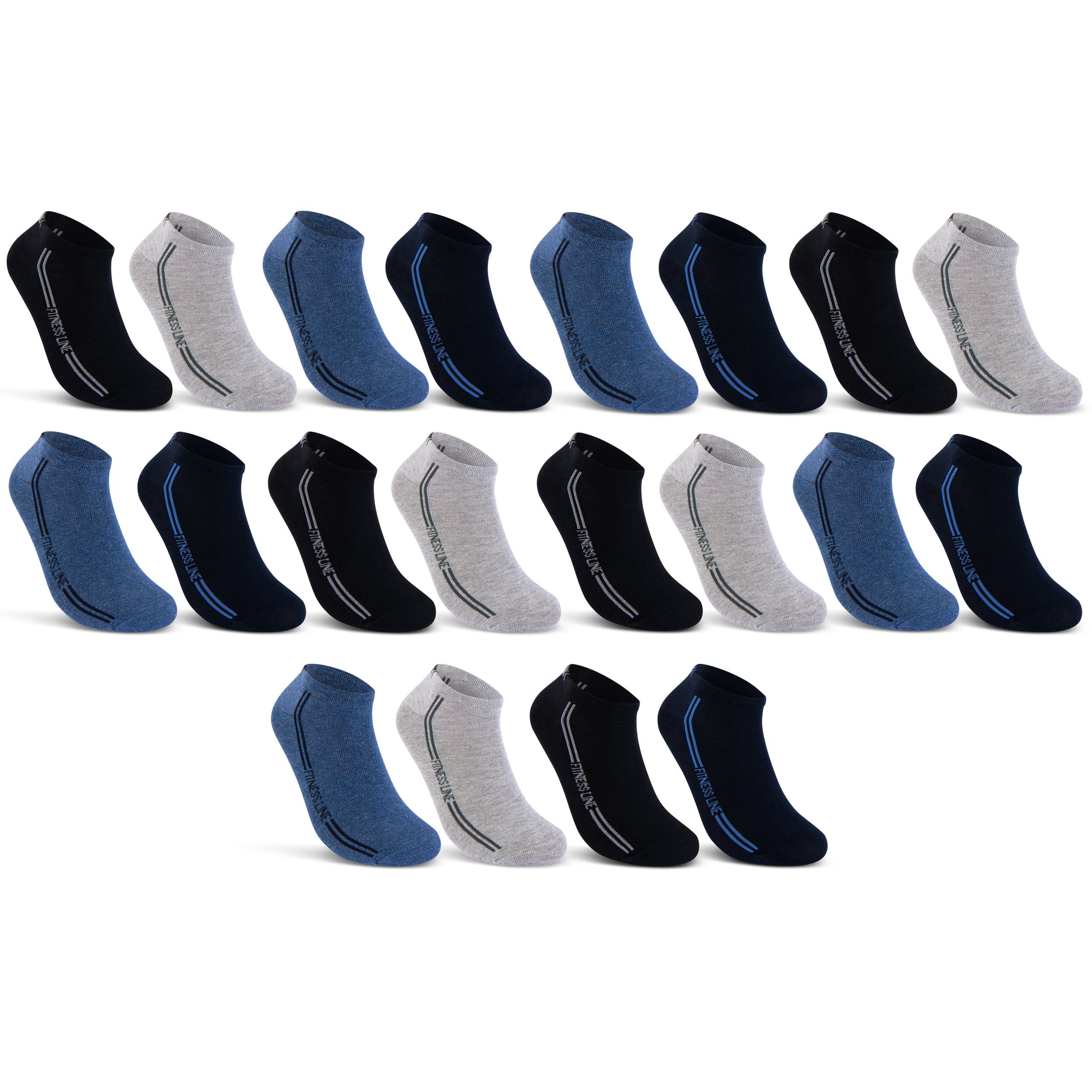 Sneakersocken 8 I 12 I 20 Paar SPORT Sneaker Socken Herren Baumwolle