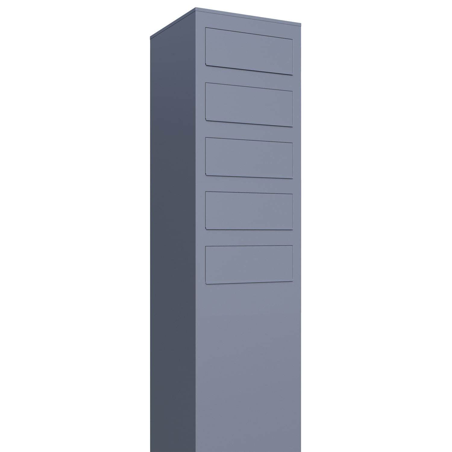 Bravios Standbriefkasten Briefkastenanlage Monolith for Five in Grau Metallic