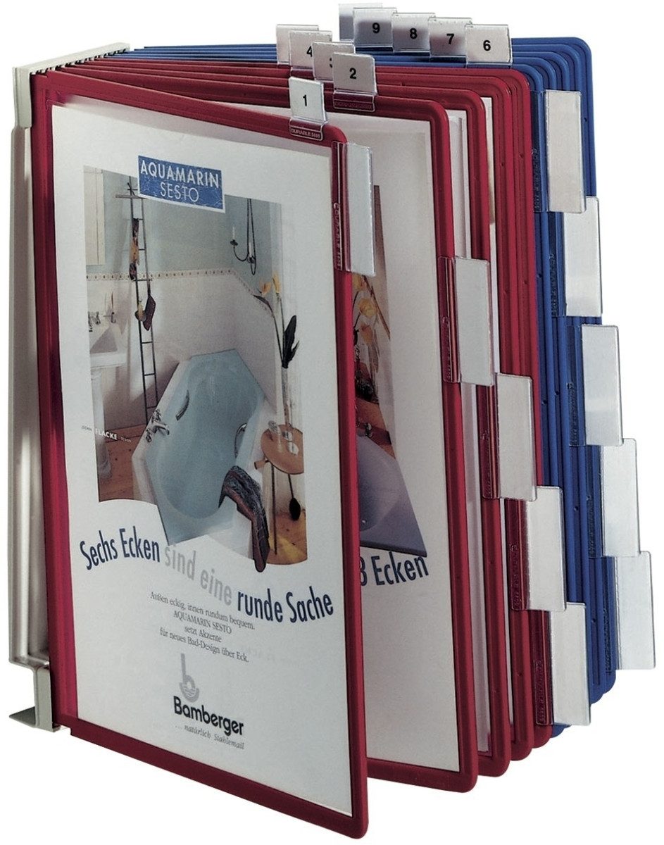 DURABLE Fächermappe Wandhalter für Sichttafeln grau