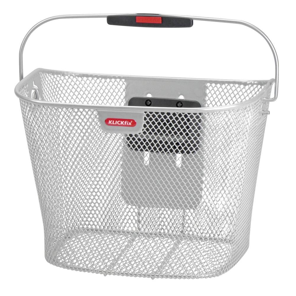 KlickFix Fahrradkorb KLICKfix Lenkerkorb silber 25x35x26 cm