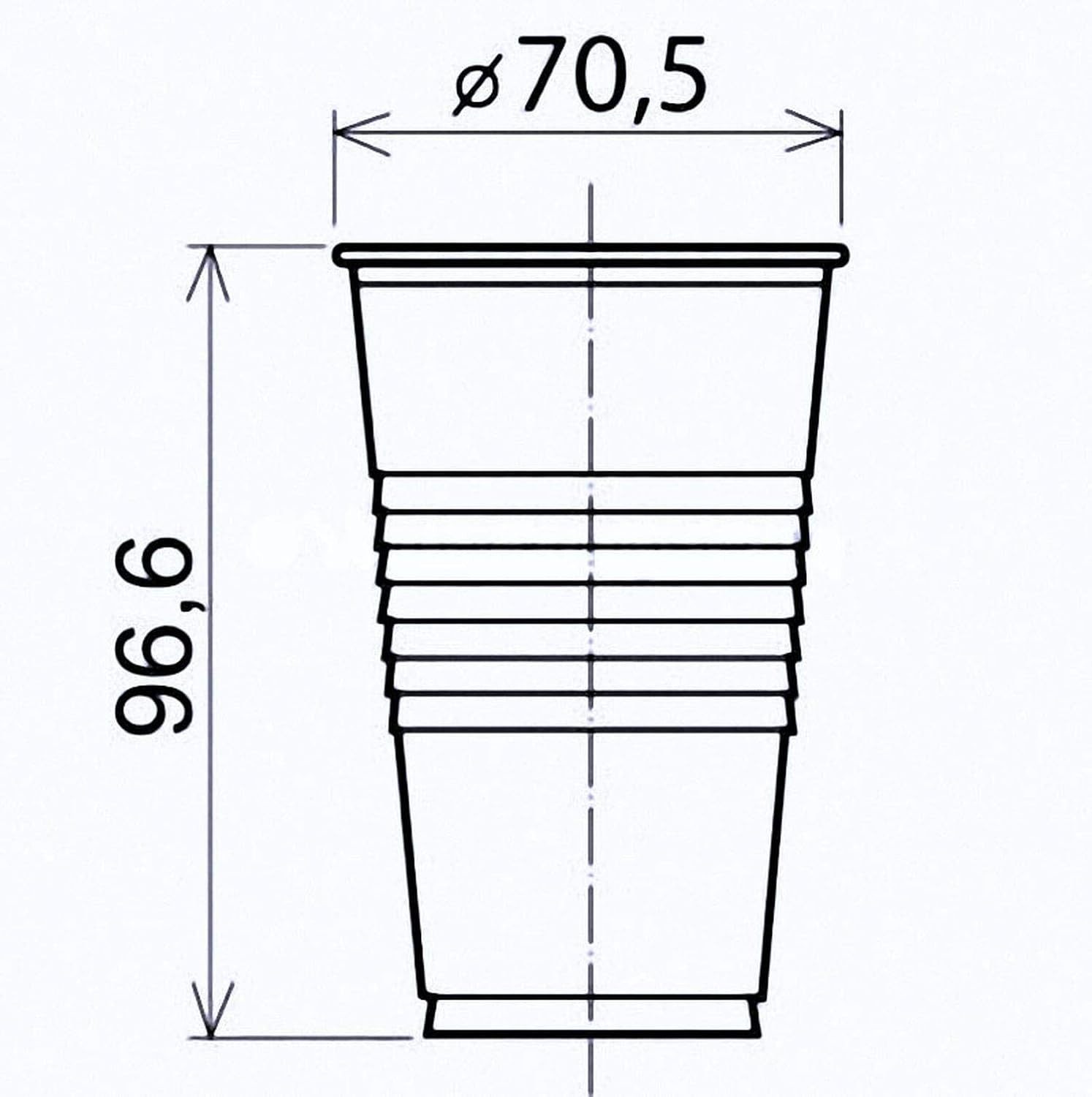 Lauroo Einwegbecher Trinkbecher transparent Plastikbechern Partybecher klar 200 ml, 3000-tlg. – Bild 2 von 4